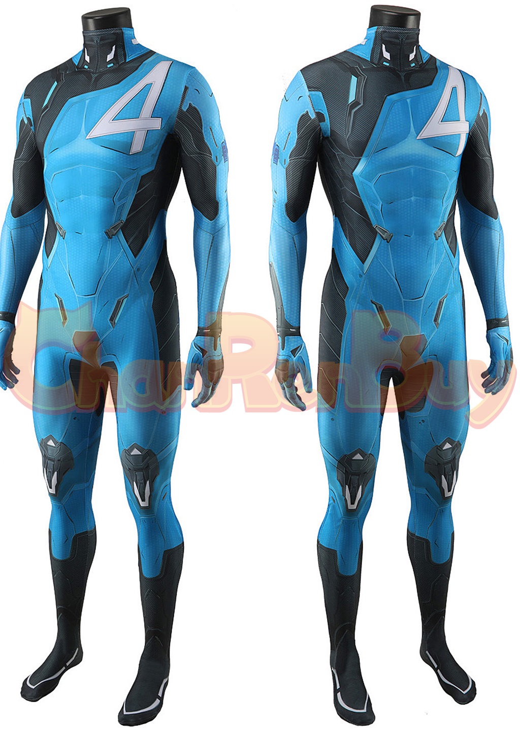 Mr. Fantastic Costume Marvel Rivals Bodysuit Cosplay Blue Ver for Adult Kids