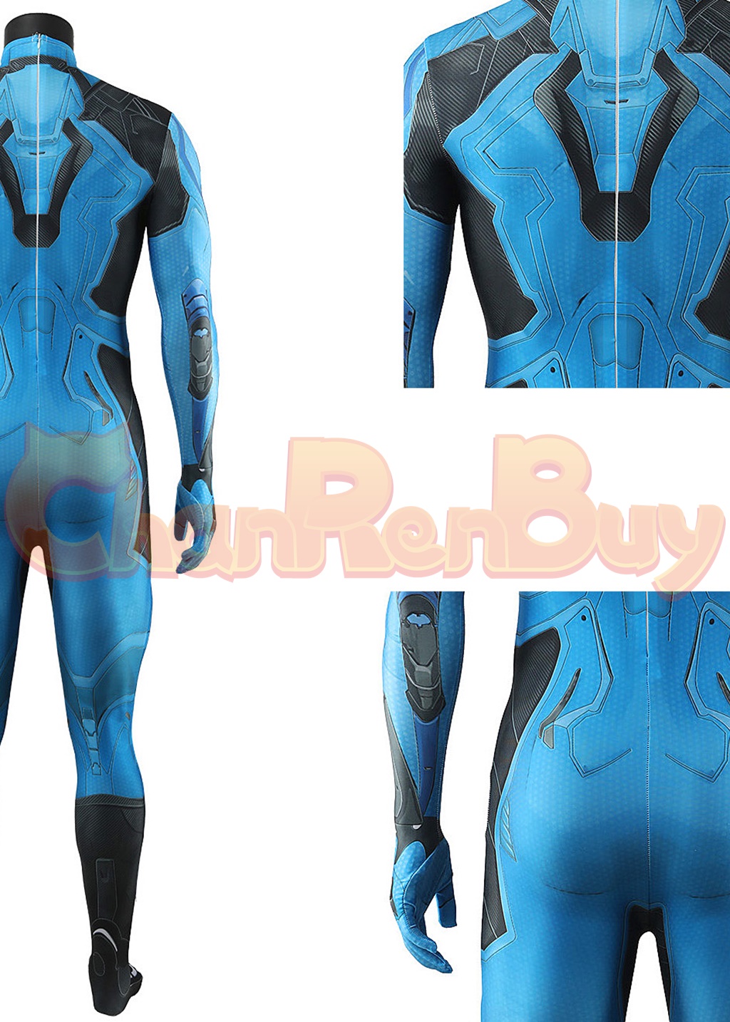 Mr. Fantastic Costume Marvel Rivals Bodysuit Cosplay Blue Ver for Adult Kids