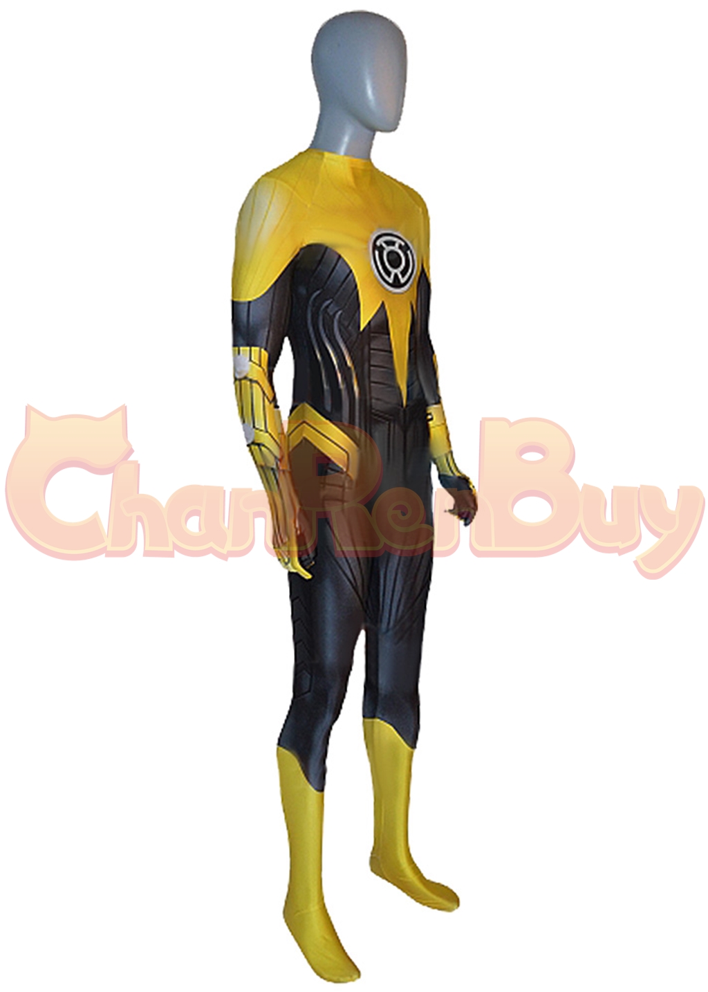 Sinestro Corps Costume Green Lantern Emerald Knights Bodysuit Cosplay for Adult Kids