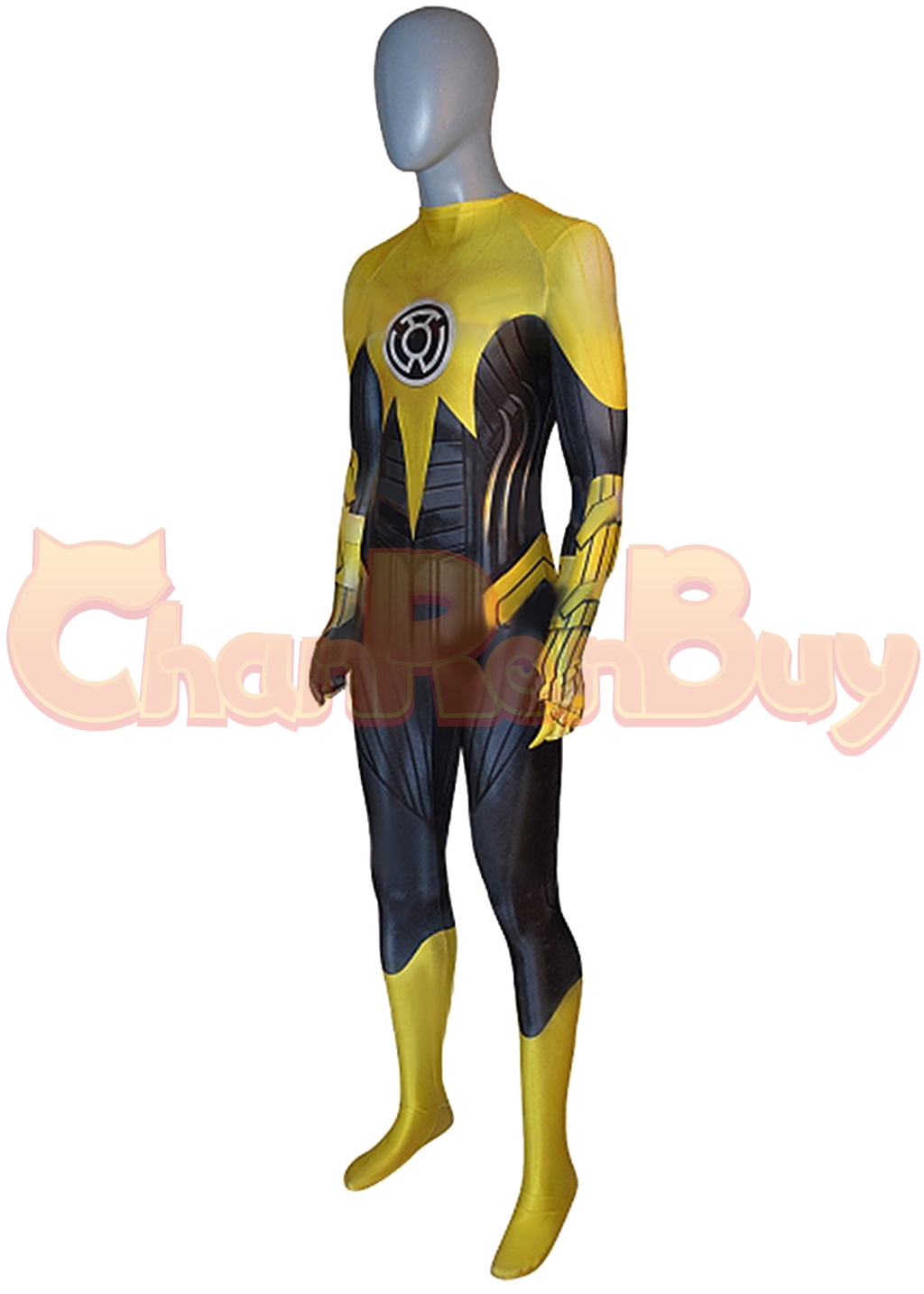 Sinestro Corps Costume Green Lantern Emerald Knights Bodysuit Cosplay for Adult Kids