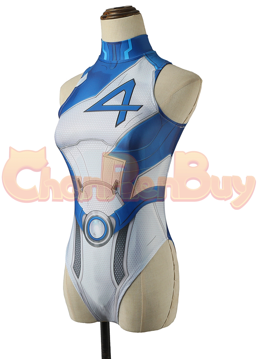 Invisible Woman Costume Marvel Rivals Swimsuit Cosplay for Adult Kids