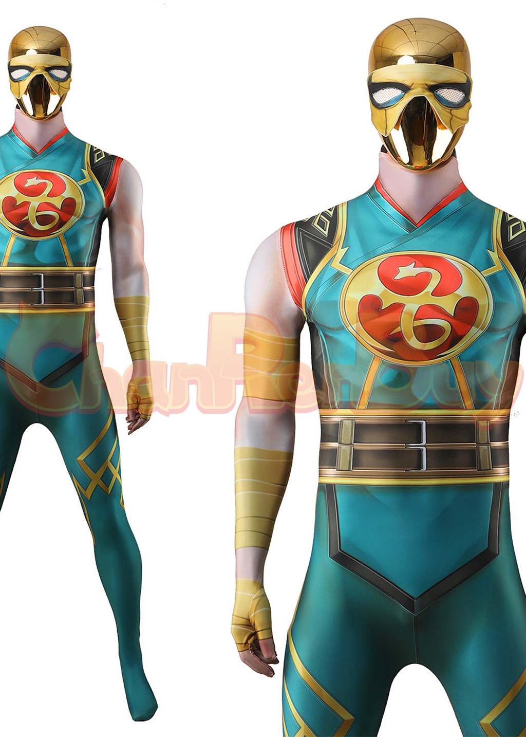 Iron Fist Costume Marvel Rivals Bodysuit Cosplay for Adult Kids