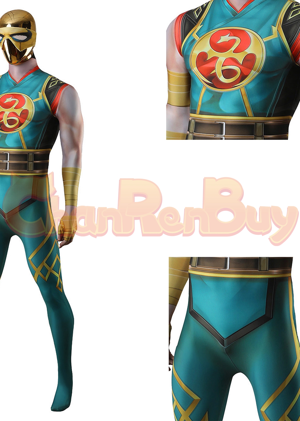 Iron Fist Costume Marvel Rivals Bodysuit Cosplay for Adult Kids