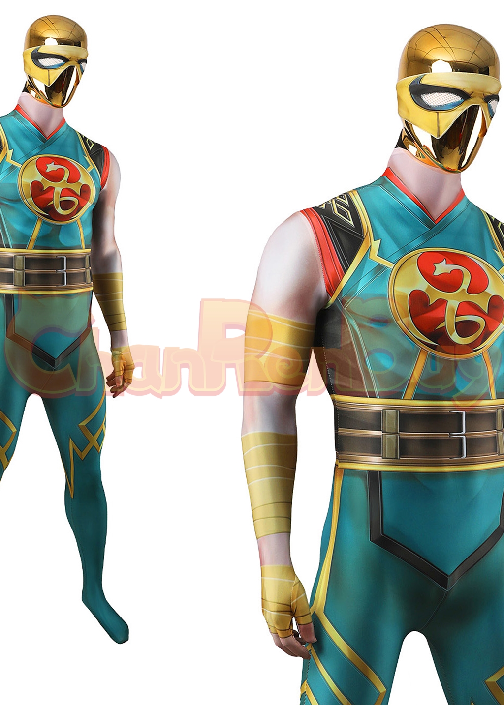 Iron Fist Costume Marvel Rivals Bodysuit Cosplay for Adult Kids
