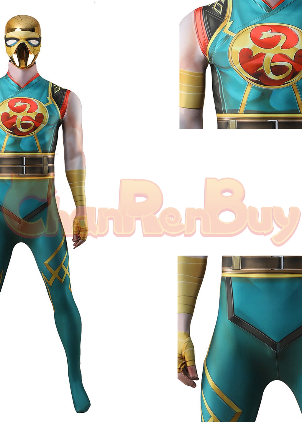 Iron Fist Costume Marvel Rivals Bodysuit Cosplay for Adult Kids