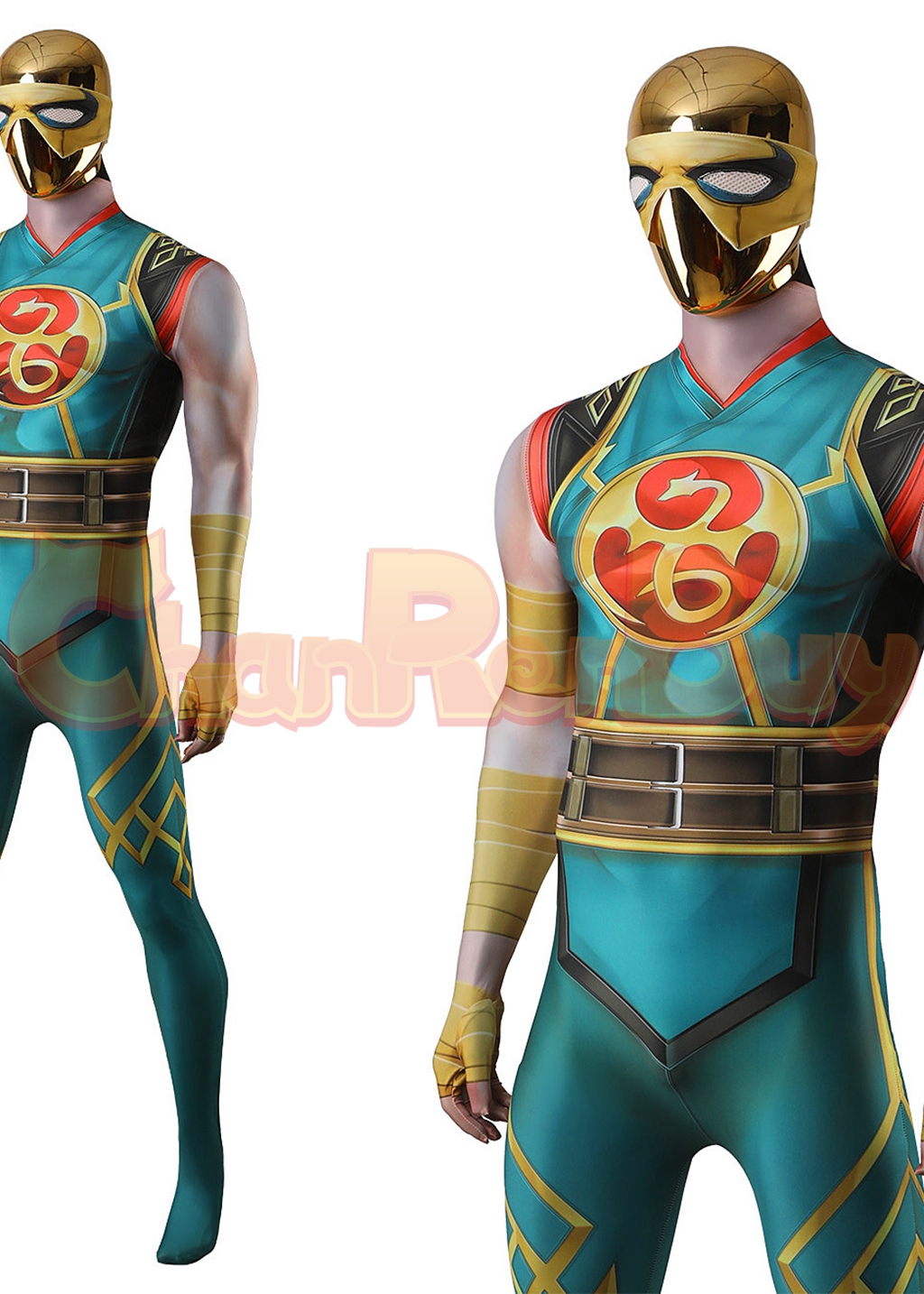Iron Fist Costume Marvel Rivals Bodysuit Cosplay for Adult Kids