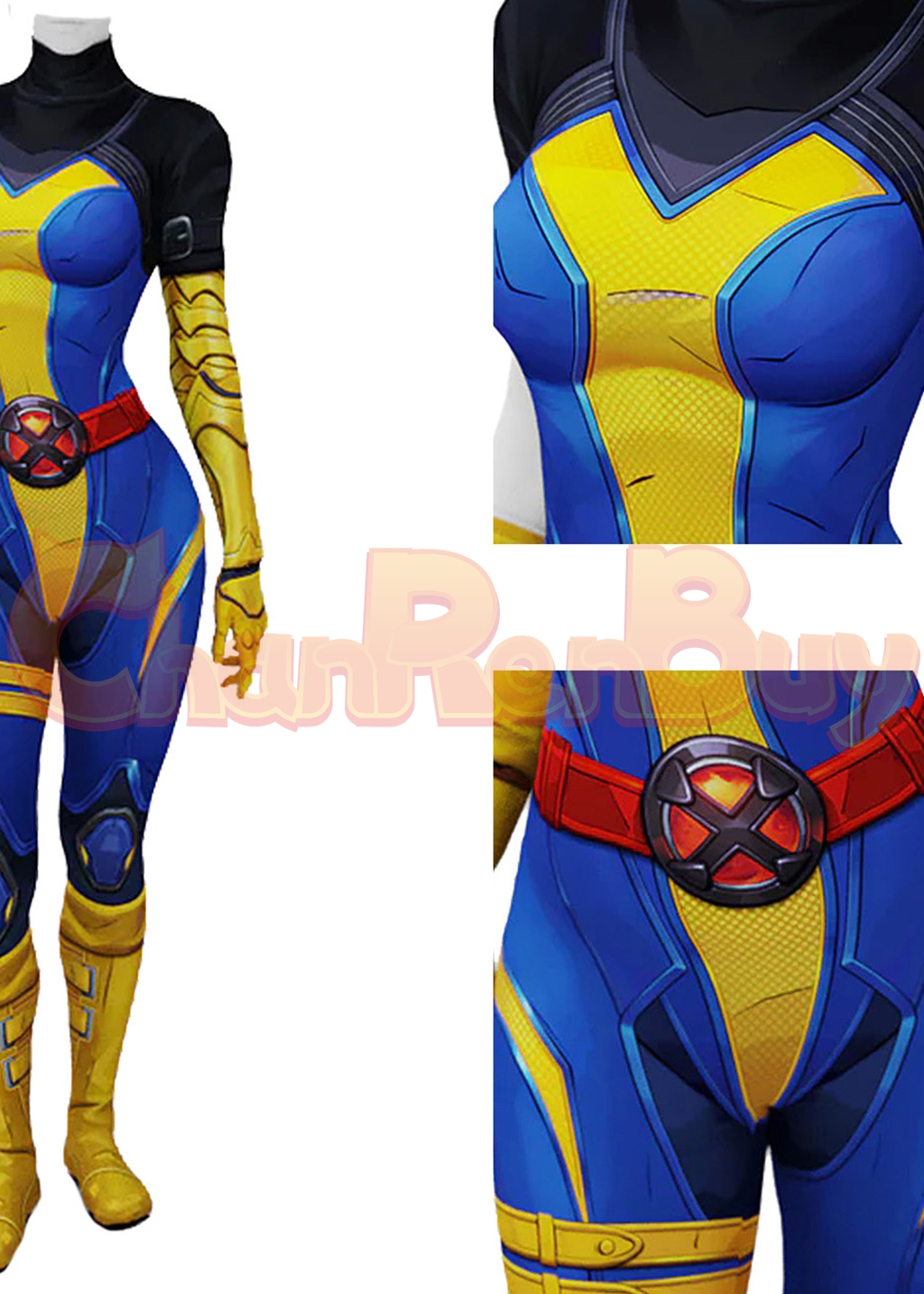 Jean Grey Costume X-Men Bodysuit Cosplay for Adult Kids