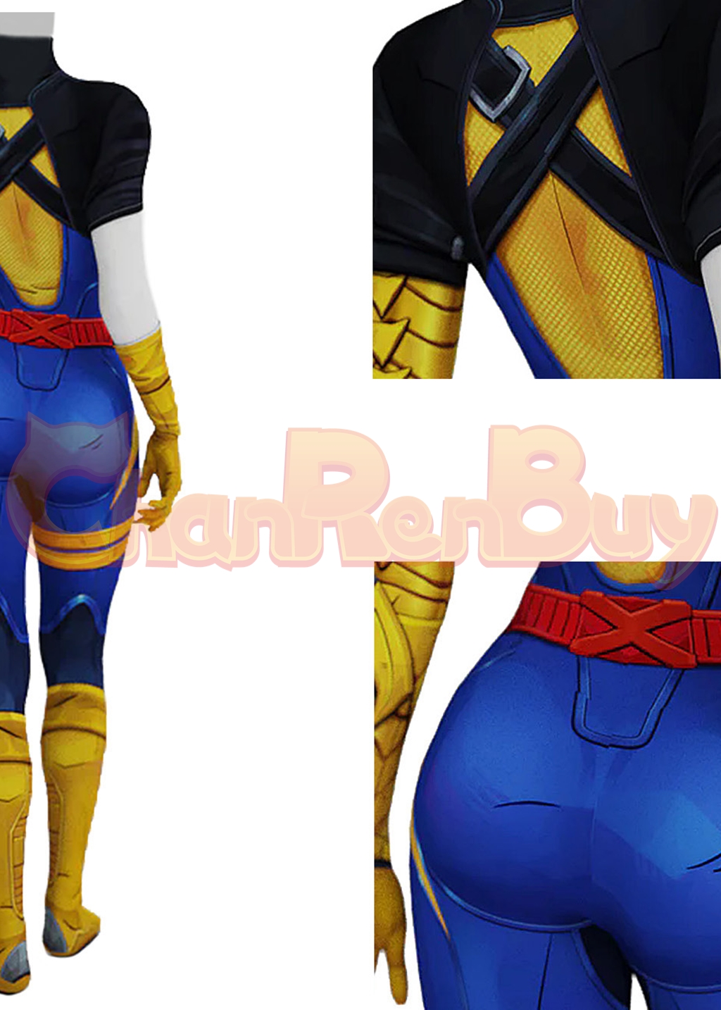 Jean Grey Costume X-Men Bodysuit Cosplay for Adult Kids