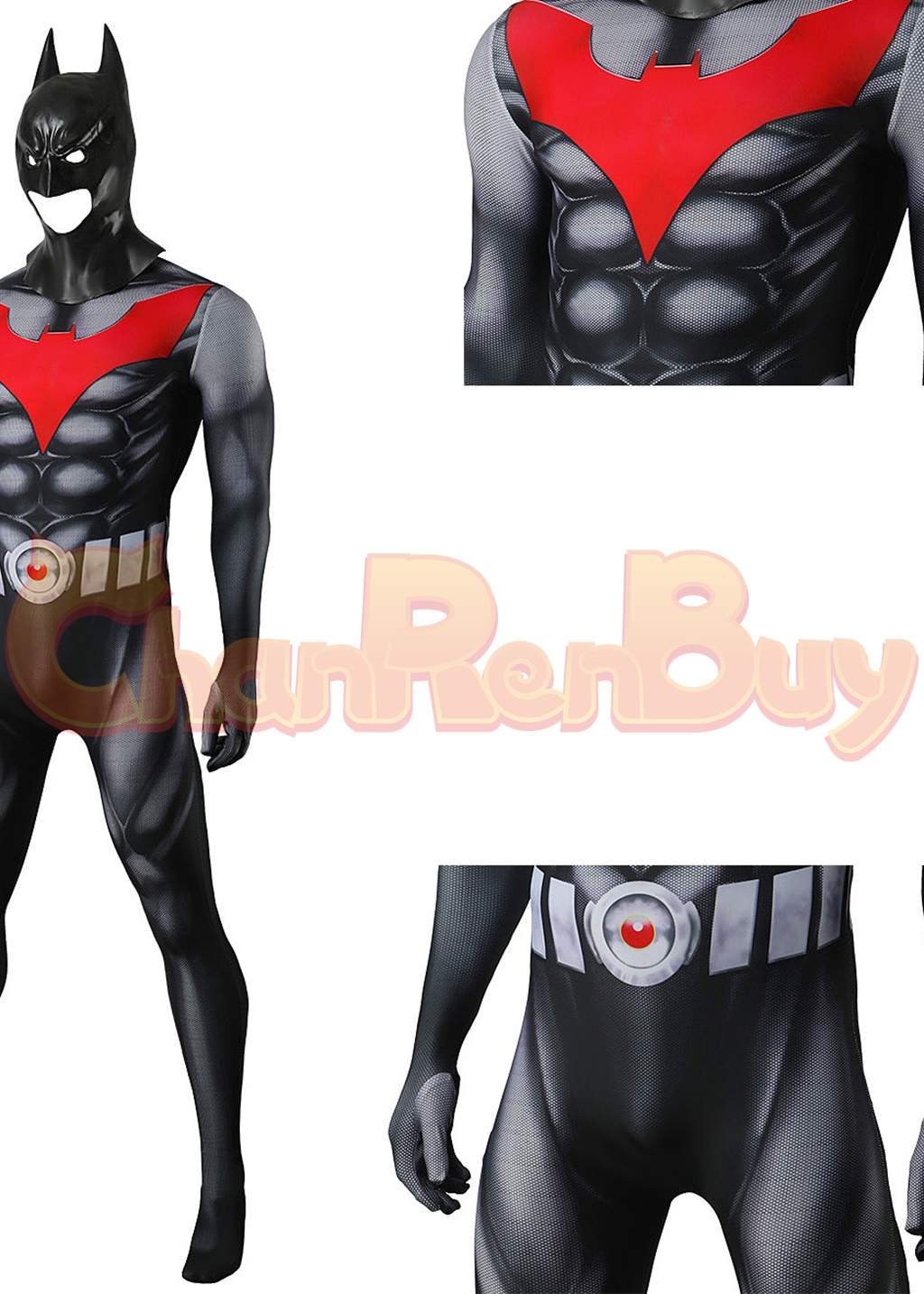 Bat Style Man Costume Superhero Bodysuit Cosplay for Adult Kids with Mask
