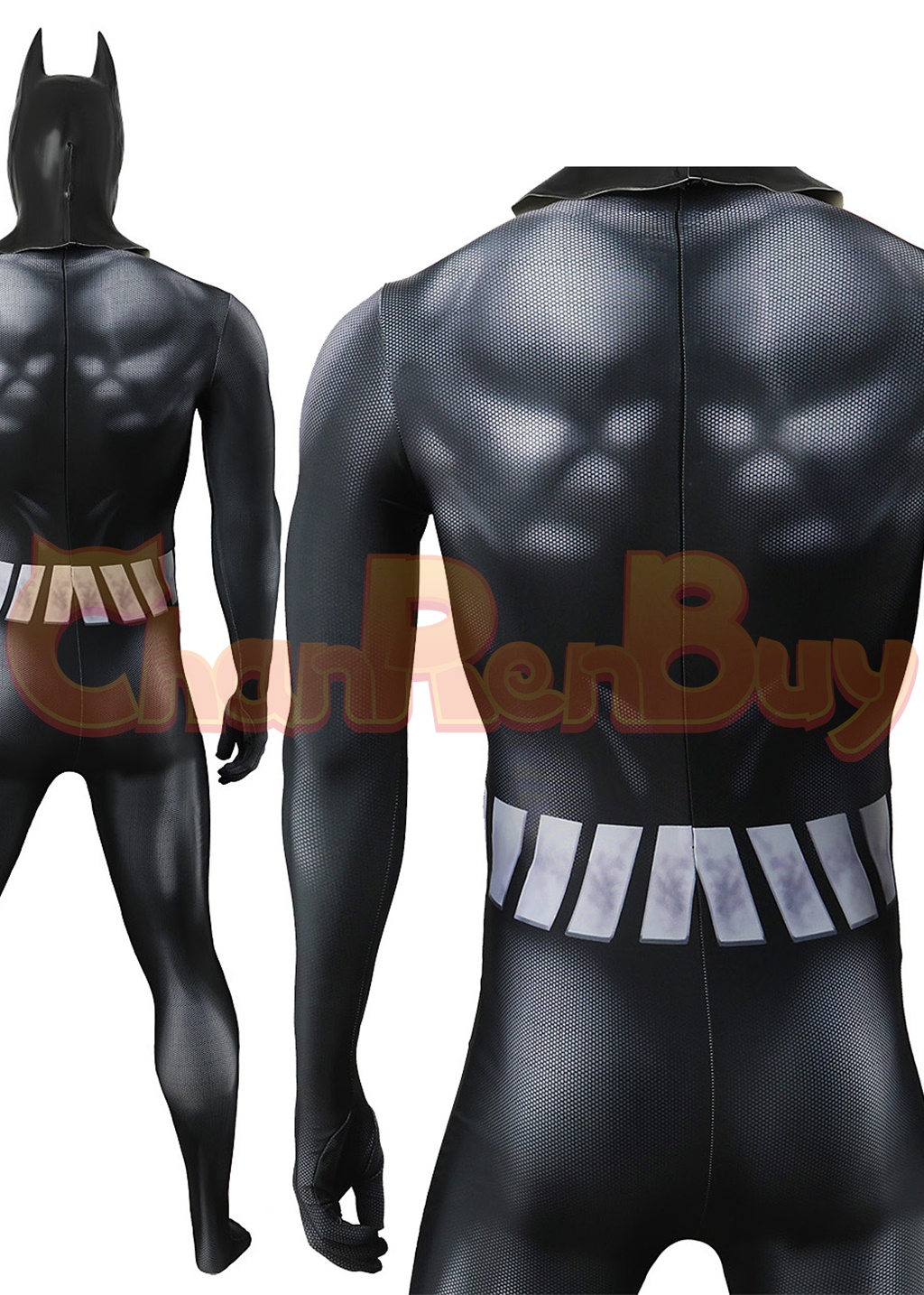 Bat Style Man Costume Superhero Bodysuit Cosplay for Adult Kids with Mask