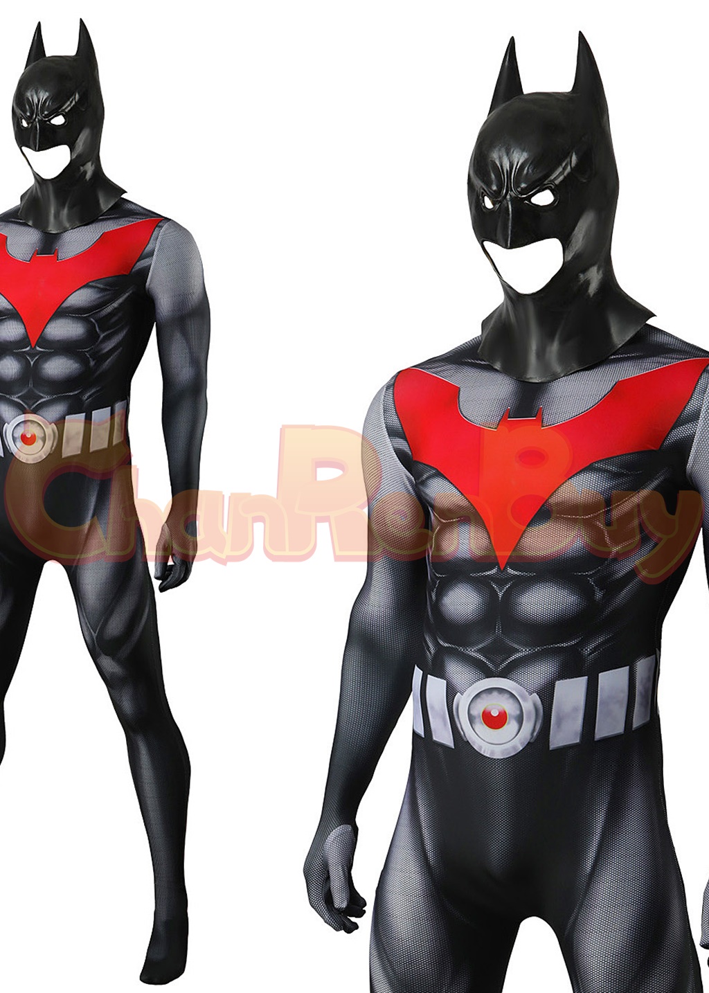 Bat Style Man Costume Superhero Bodysuit Cosplay for Adult Kids with Mask