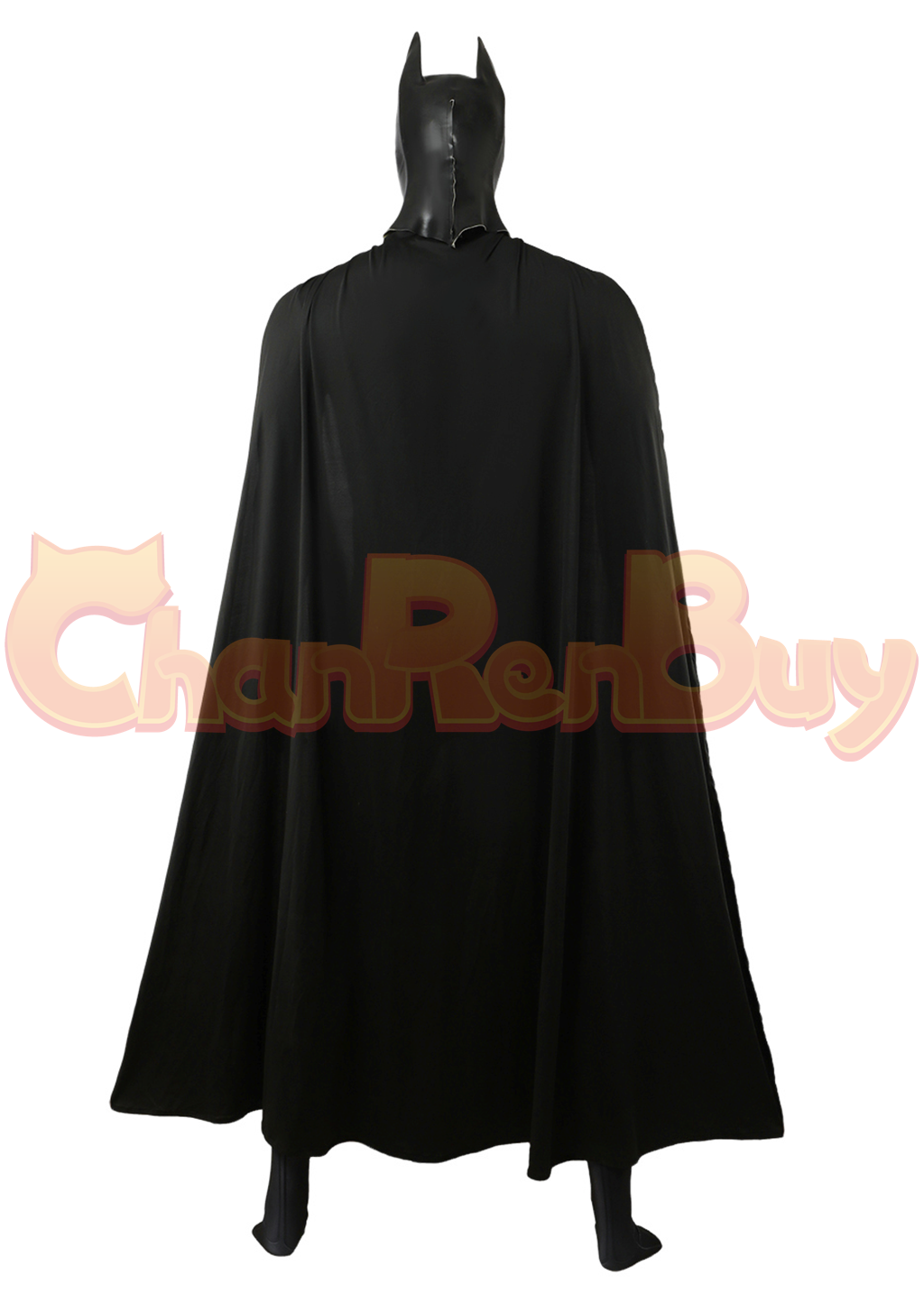 Bat Style Man Costume Superhero Bodysuit Cosplay for Adult Kids with Cloak