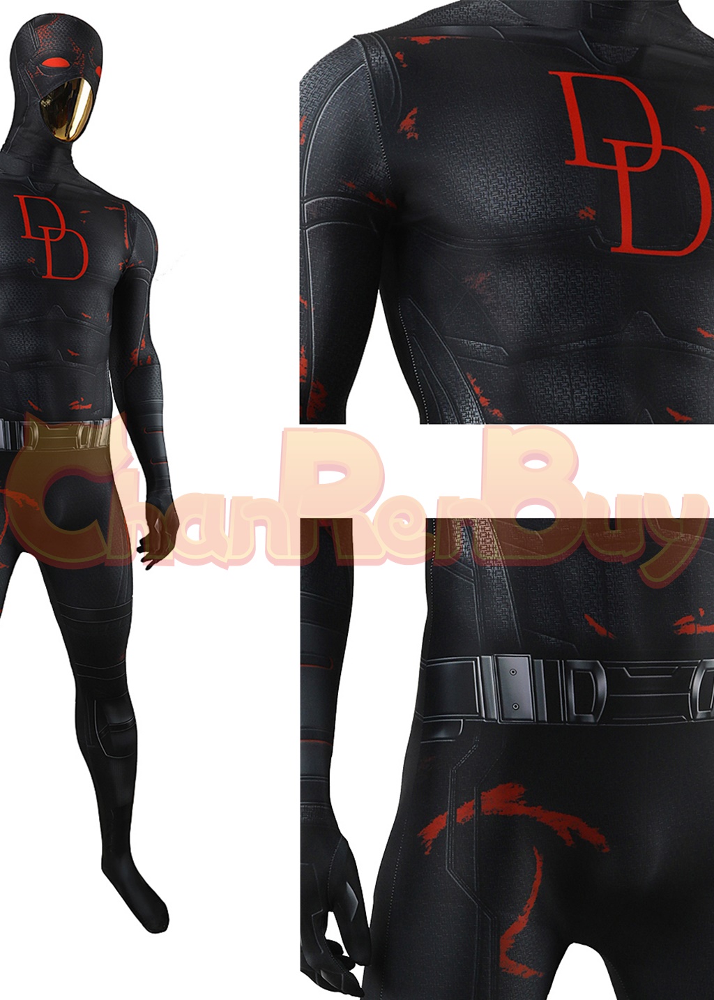 Matt Murdock Costume Daredevil S2 Bodysuit Cosplay for Adult Kids
