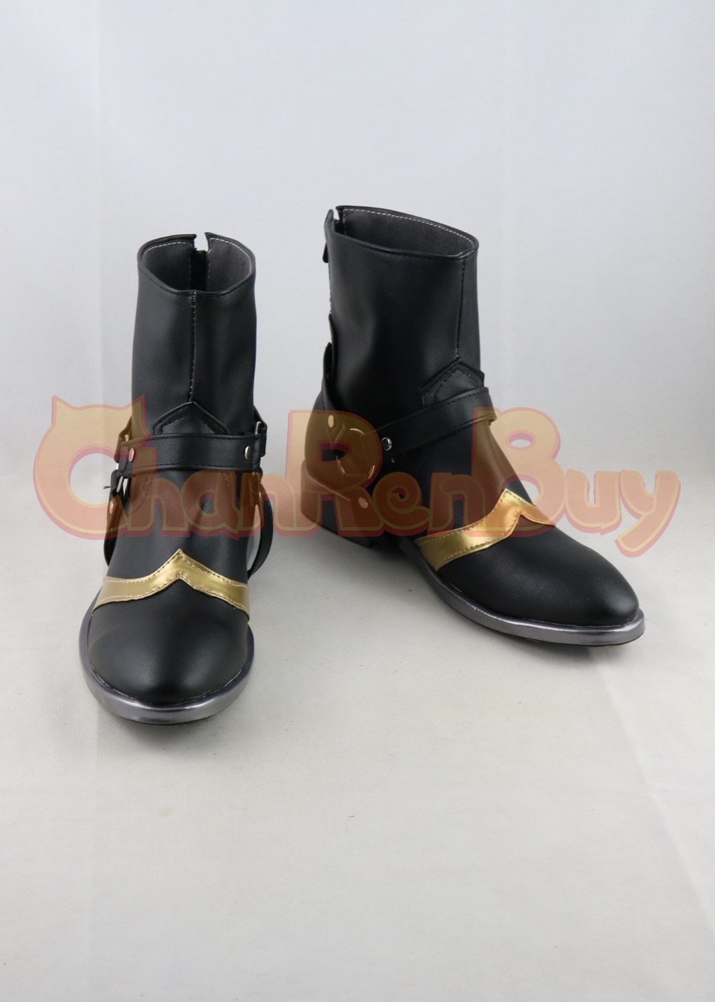 Leona Kingscholar Shoes Cosplay Men Twisted Wonderland Boots Black