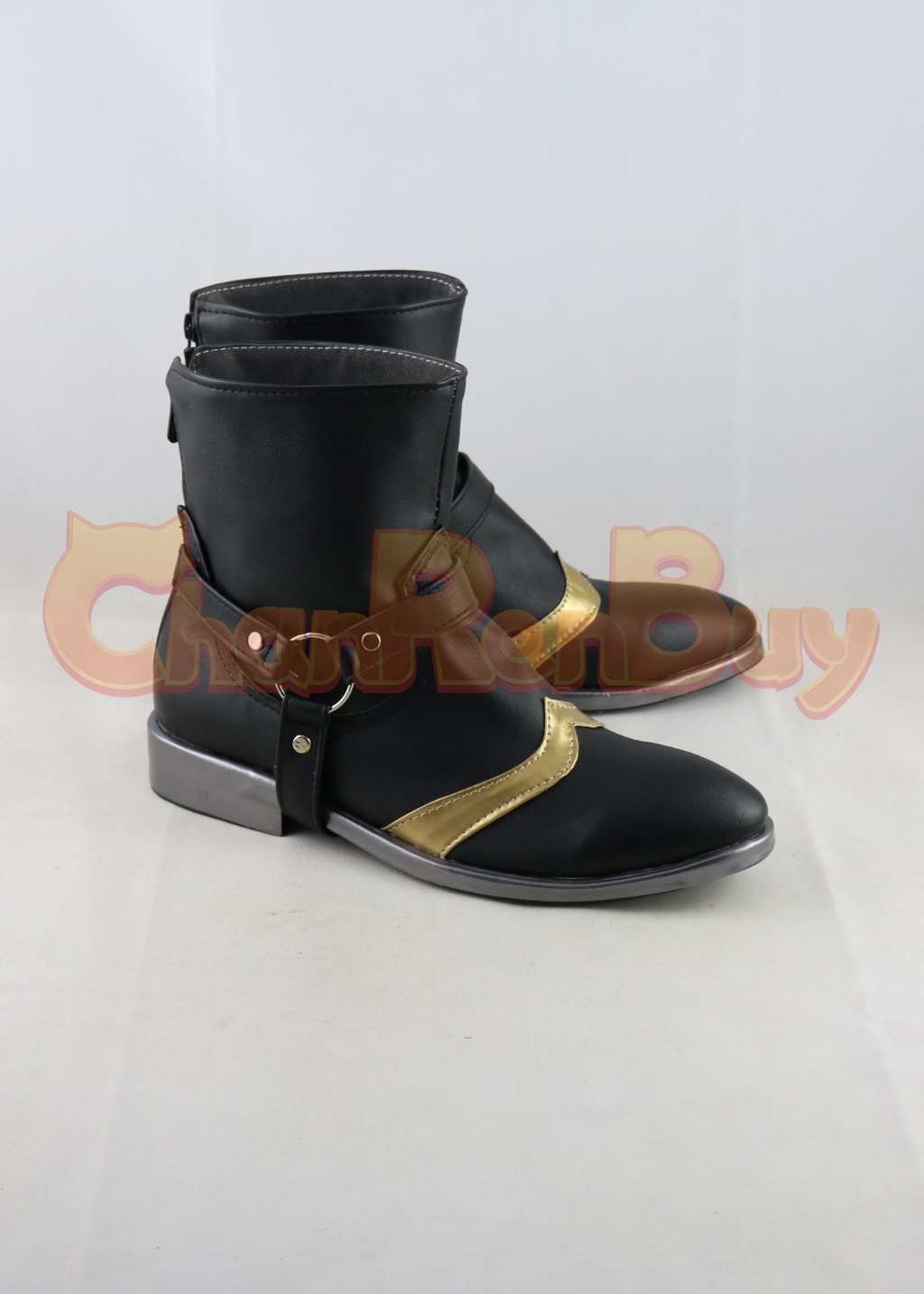 Leona Kingscholar Shoes Cosplay Men Twisted Wonderland Boots Black