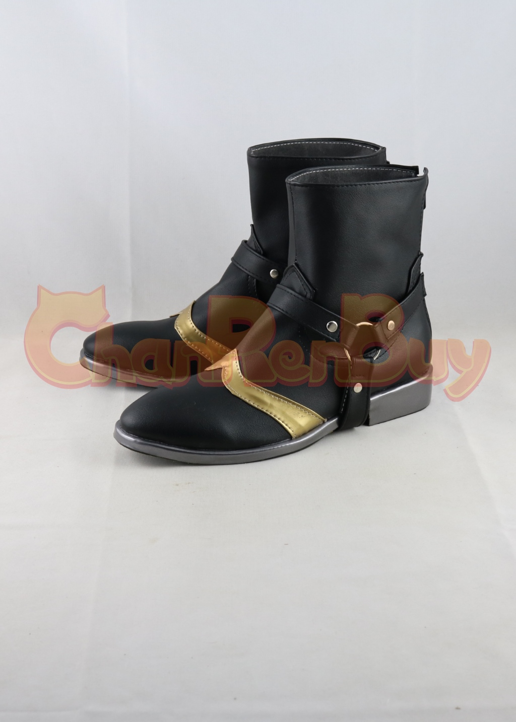 Leona Kingscholar Shoes Cosplay Men Twisted Wonderland Boots Black