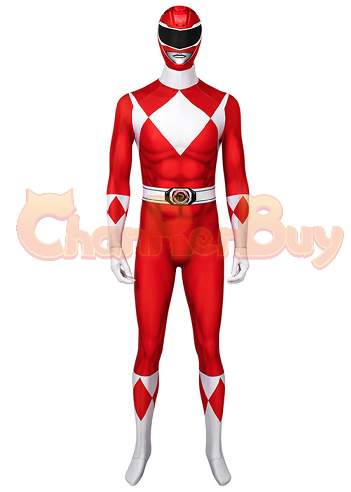 Mighty Morphin Power Rangers Costume Cosplay Jumpsuit 
