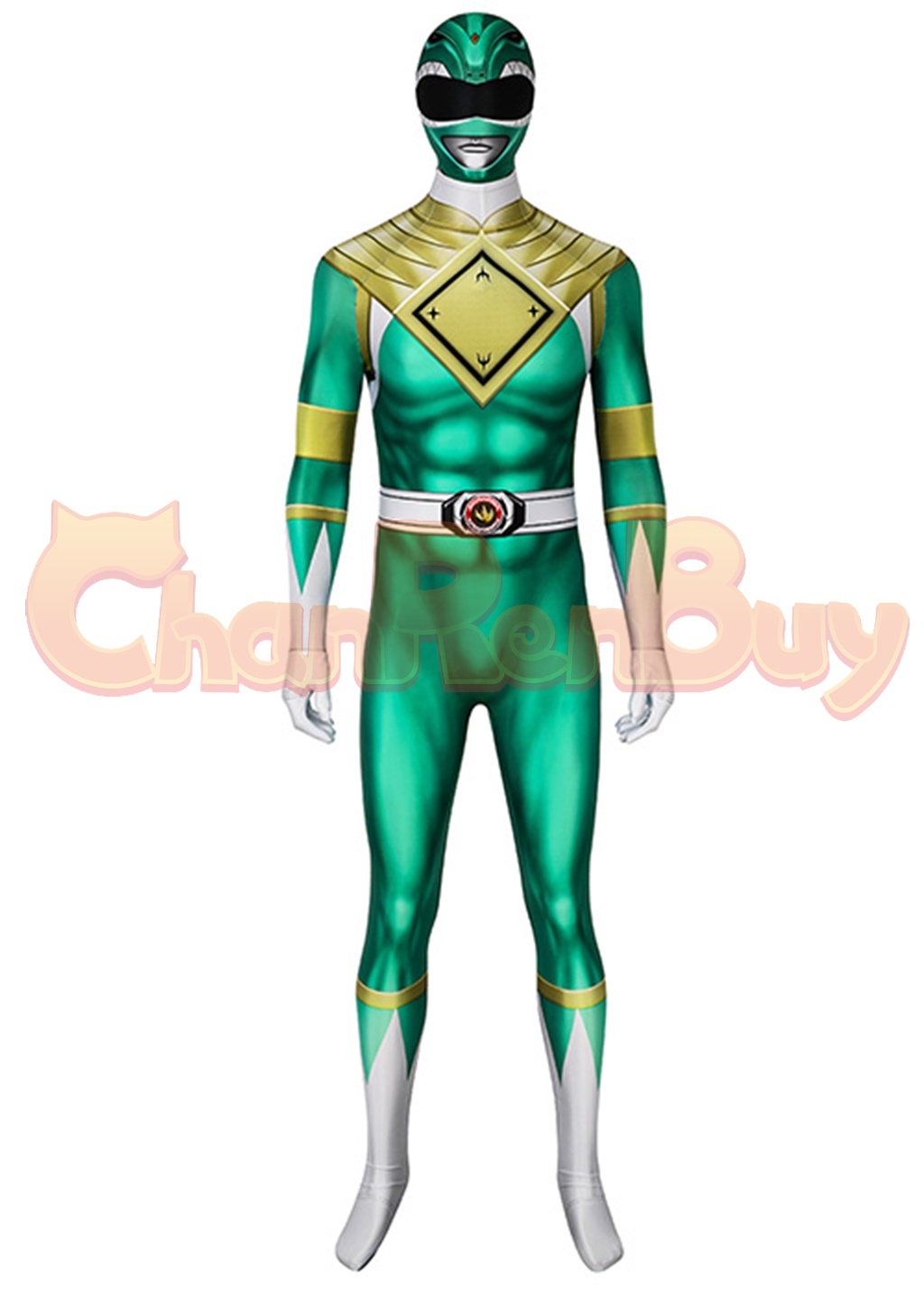 Mighty Morphin Power Rangers Costume Cosplay Jumpsuit 