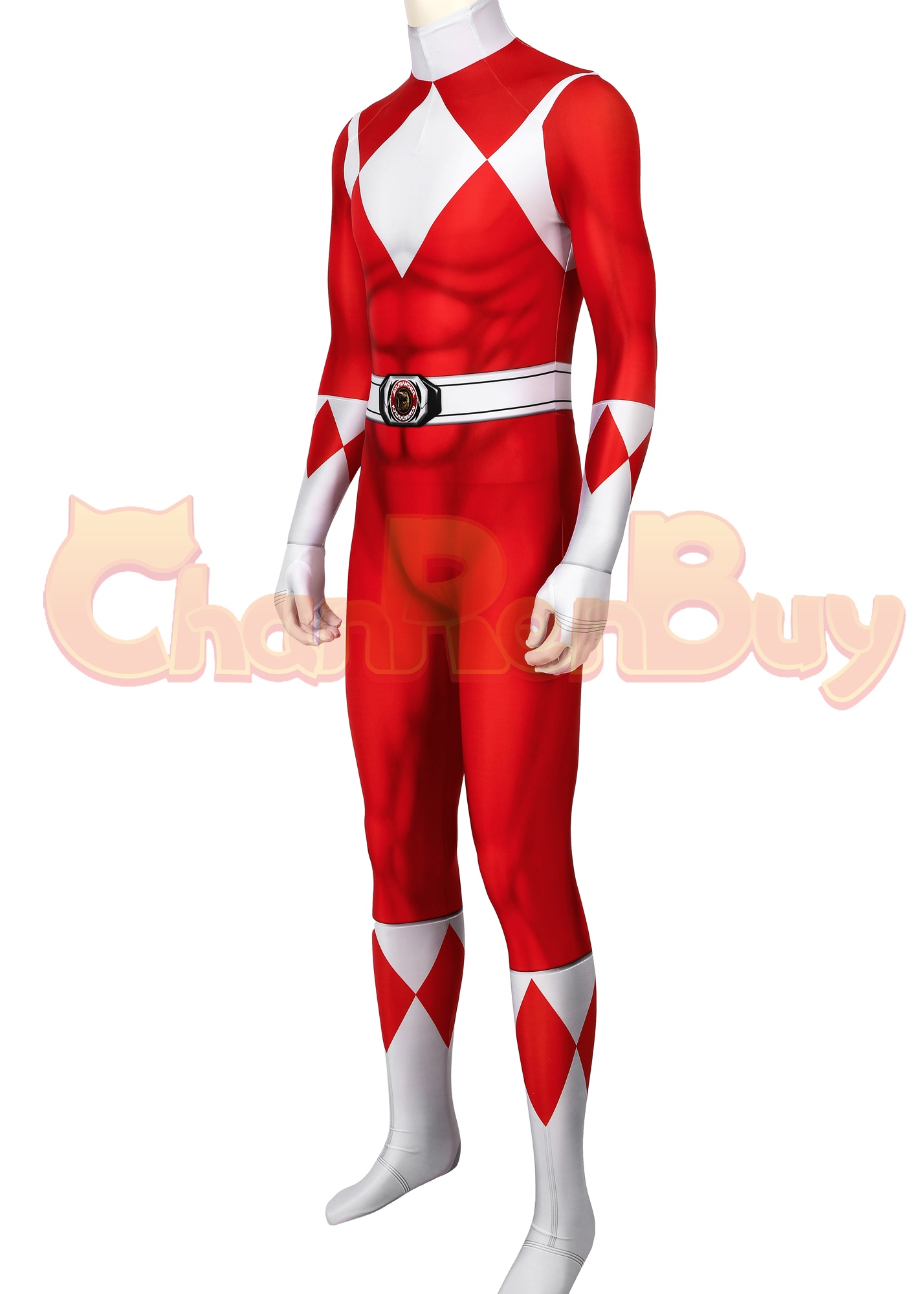 Mighty Morphin Power Rangers Costume Cosplay Jumpsuit 