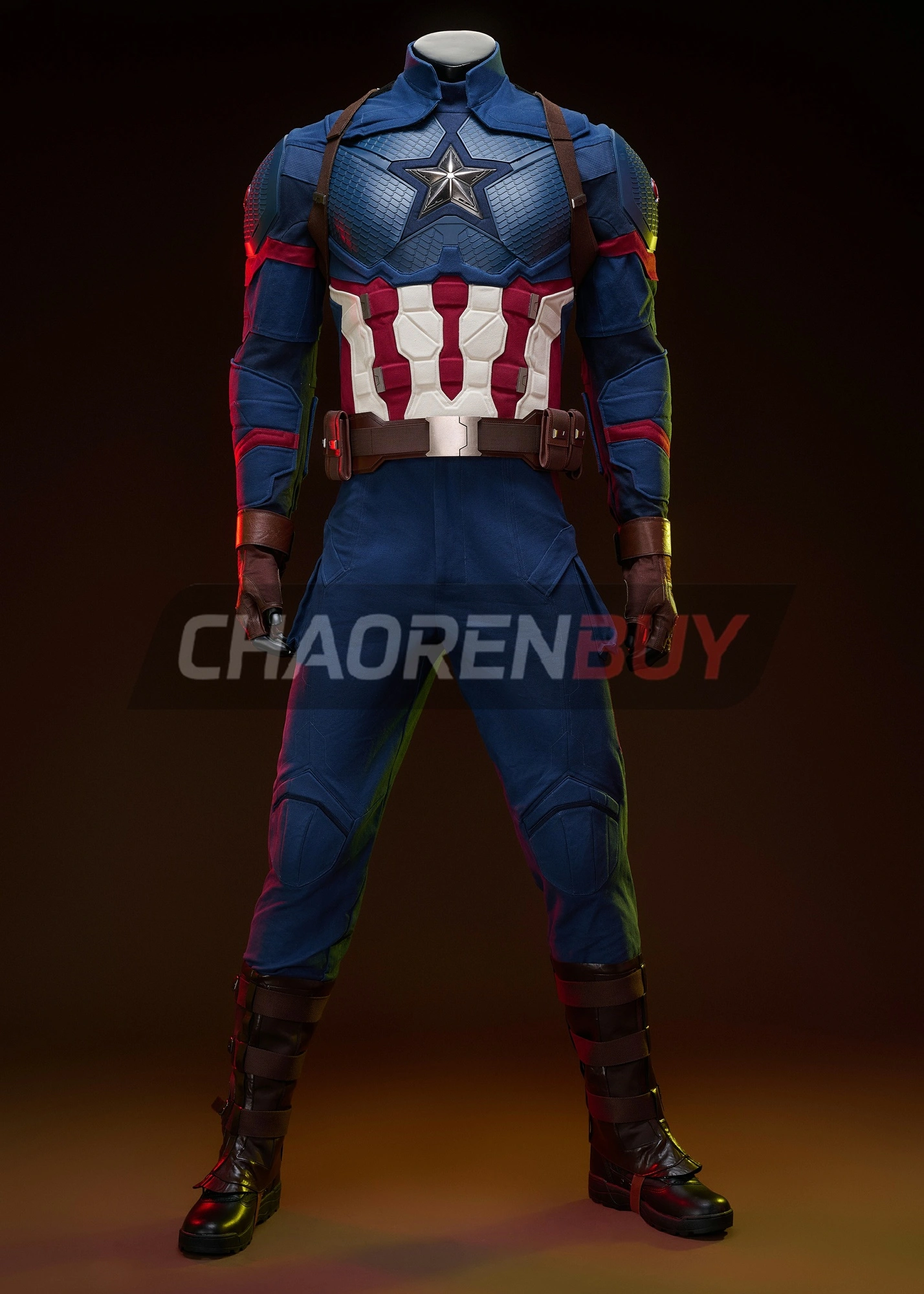 Captain America Costume Avengers Endgame Steve Rogers Suit Cosplay Upgrade Ver