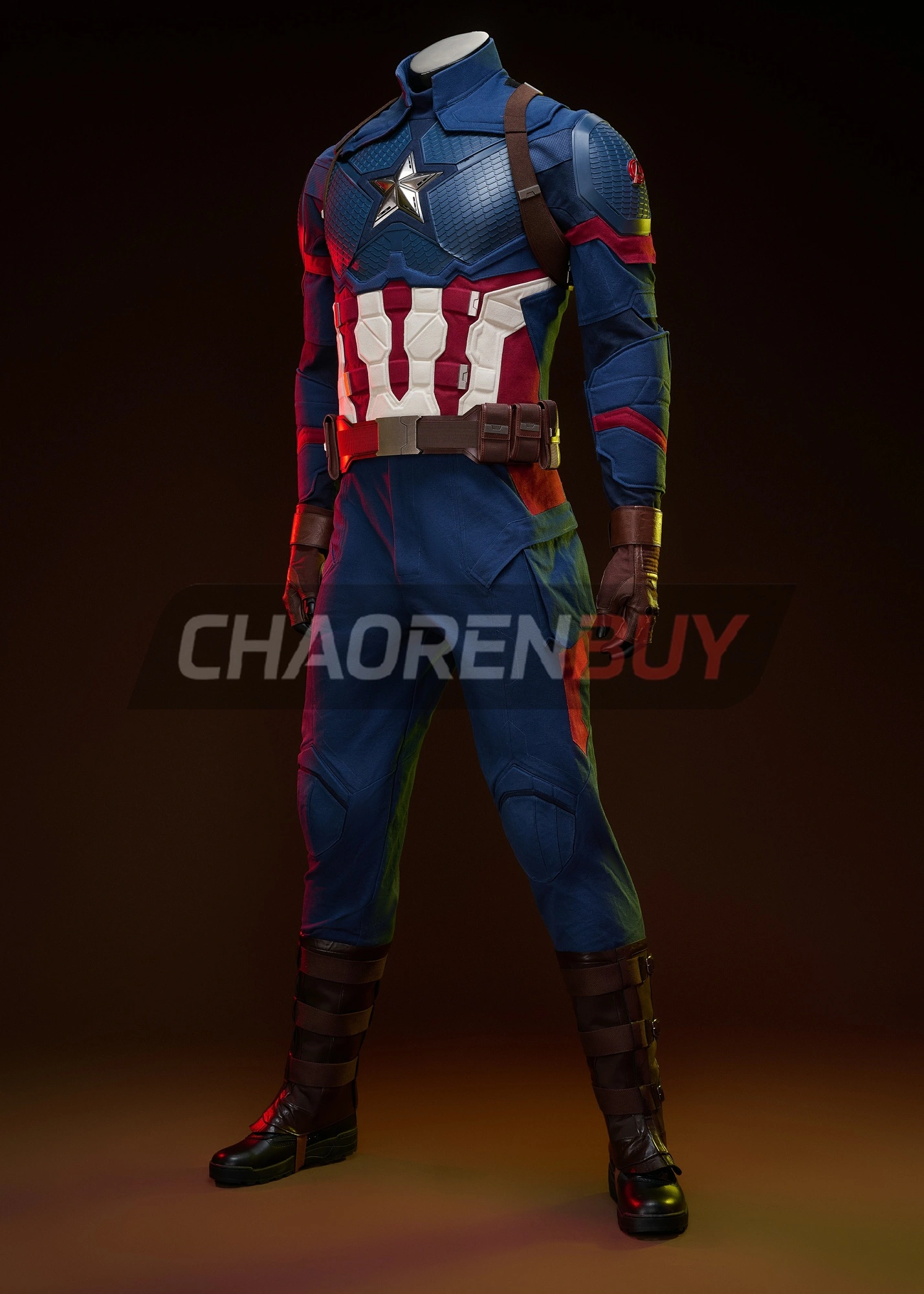 Captain America Costume Avengers Endgame Steve Rogers Suit Cosplay Upgrade Ver