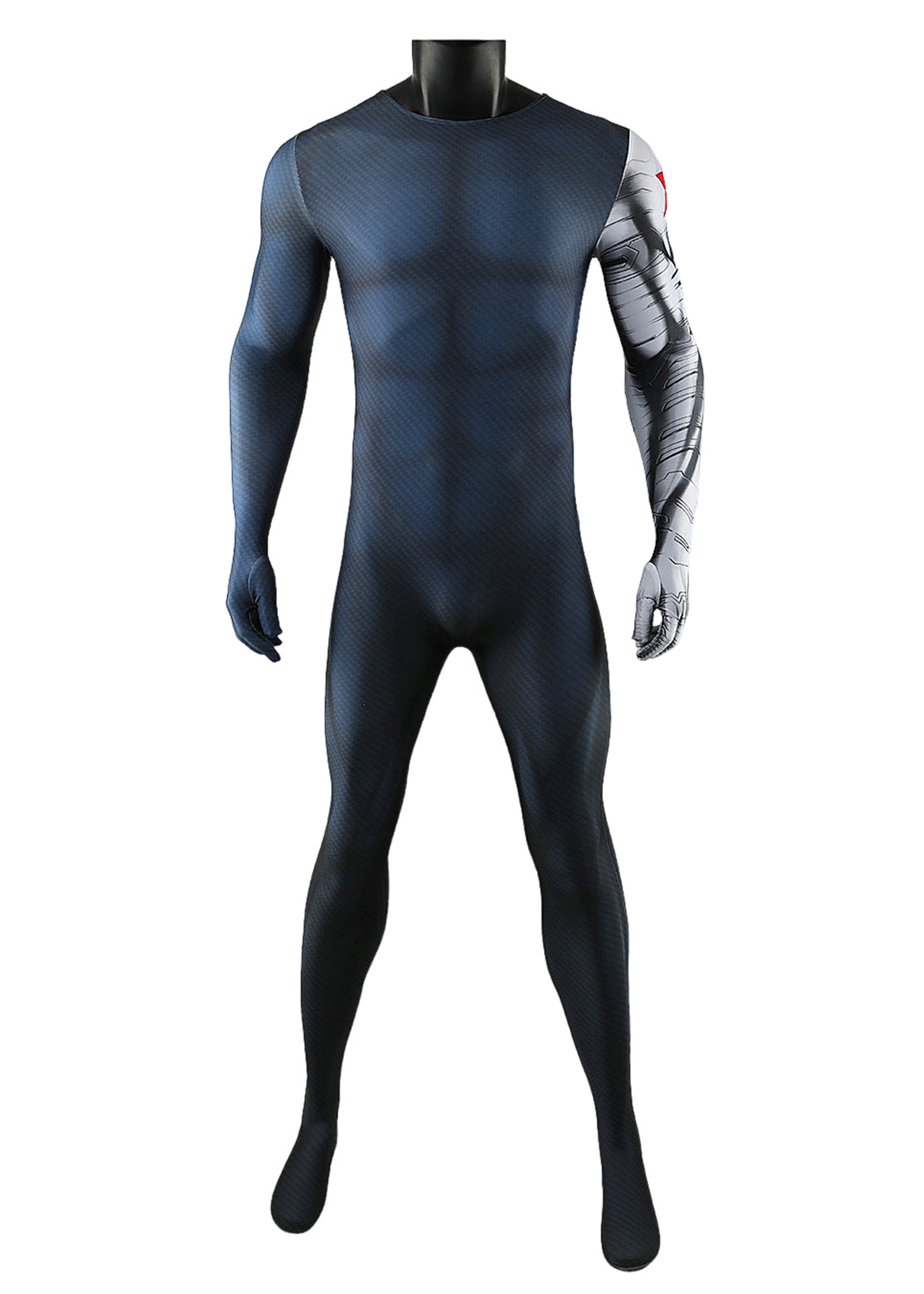 Captain America Winter Soldier Costume Bucky Barnes Bodysuit Cosplay for Adult Kids