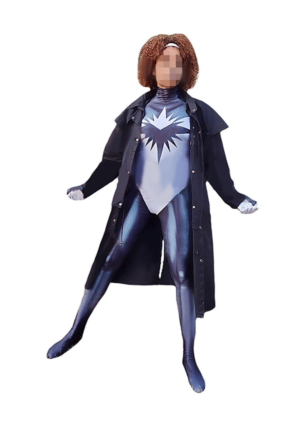 Monica Rambeau Costume Captain Marvel Bodysuit Cosplay for Adult Kids