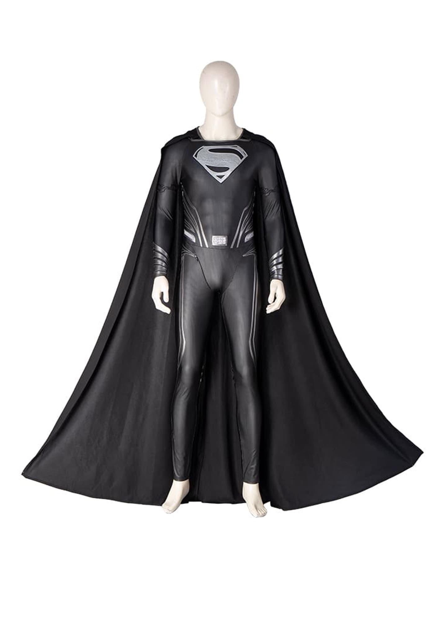 Superhero Man Costume Clark Kent Cosplay Black Suit 