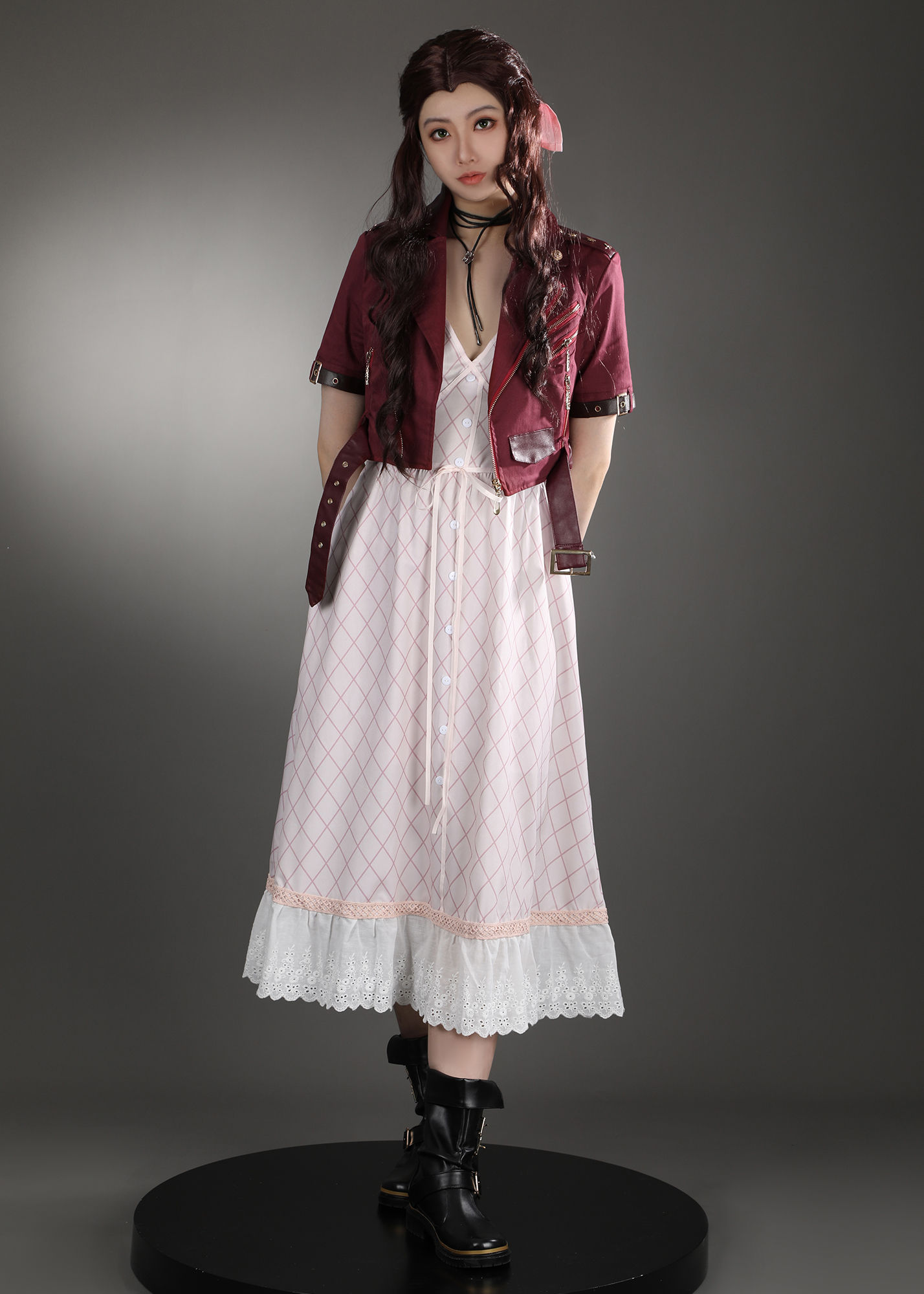 Aerith Gainsborough Costume Crisis Core: Final Fantasy VII Suit Cosplay