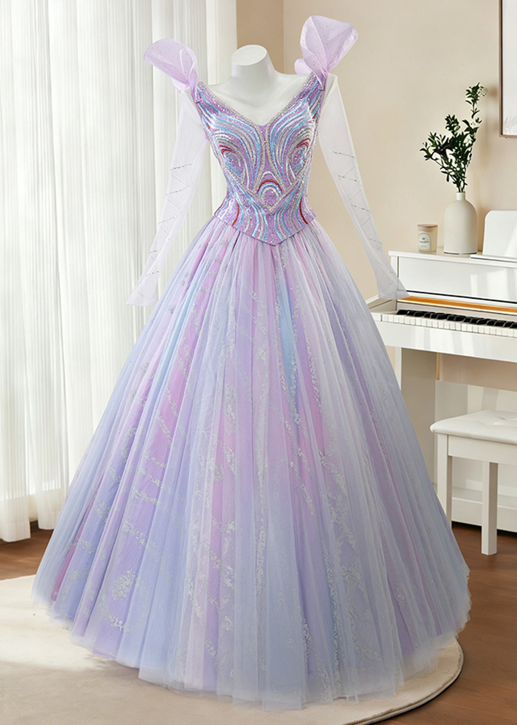 Glinda Costume Season 2 For Good Suit Cosplay Purple Skirt