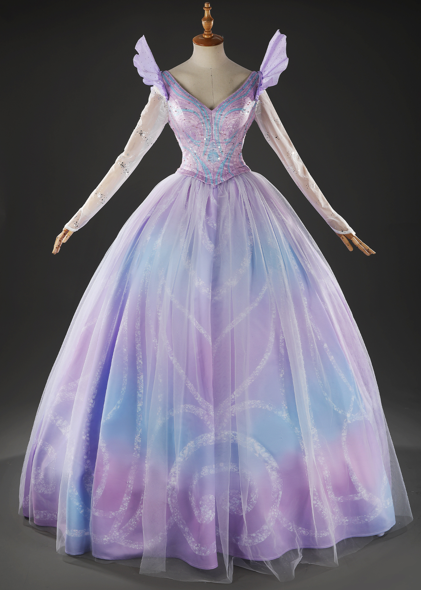 Glinda Costume Suit Cosplay Purple Dress