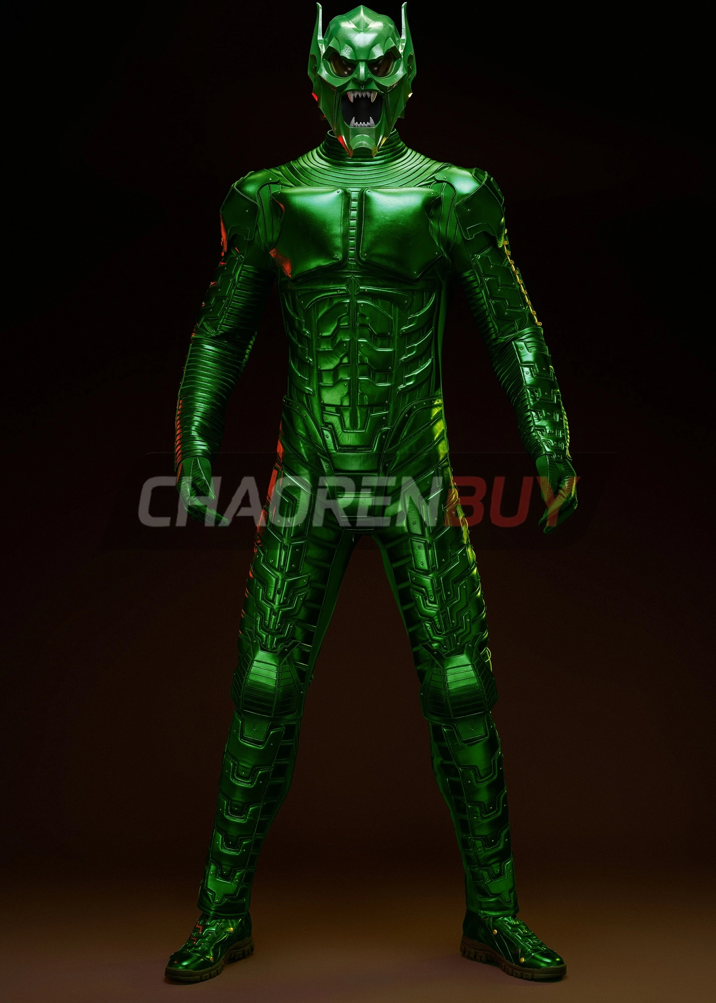 Green Goblin Costume Spider Style Superhero Man 3 Suit Cosplay Upgrade Ver