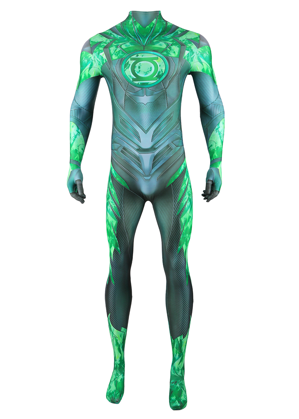Green Lantern Costume Suicide Squad Kill the Justice League Bodysuit Cosplay for Adult Kids