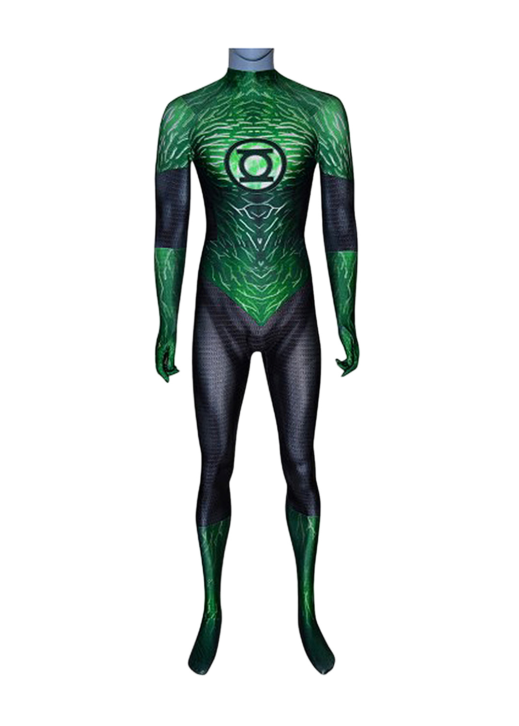 John Stewart Costume Bodysuit Green Lantern Cosplay for Adult Kids