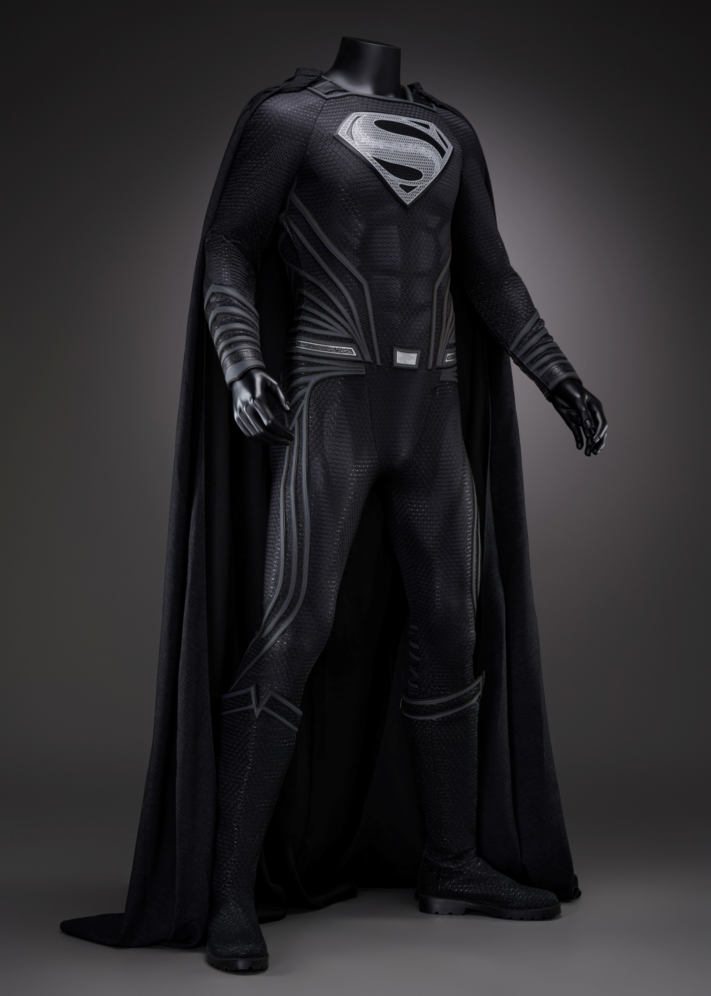 Superhero Man Costume Suit Cosplay Black Ver.1 Top