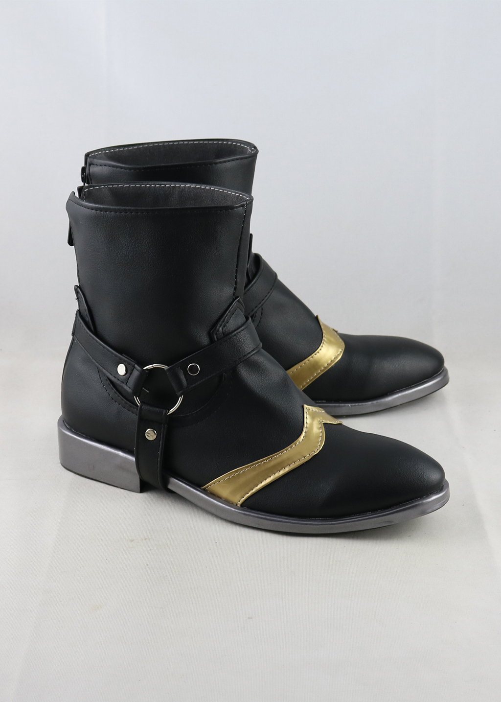 Leona Kingscholar Shoes Cosplay Men Twisted Wonderland Boots Black