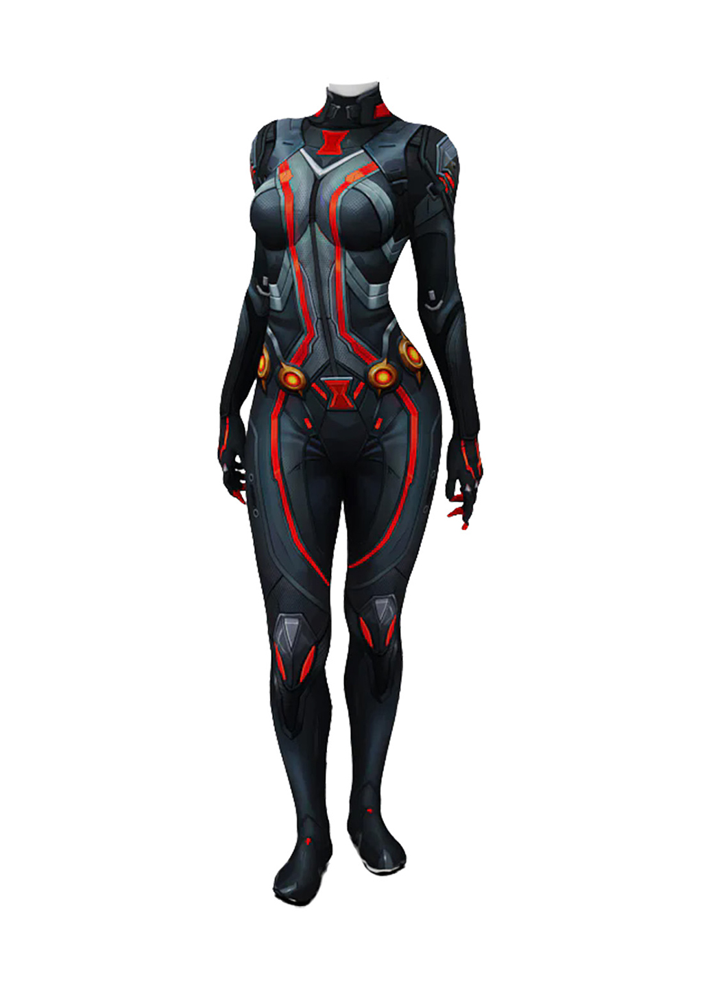 Black Widow Costume Marvel Rivals Bodysuit Cosplay for Adult Kids