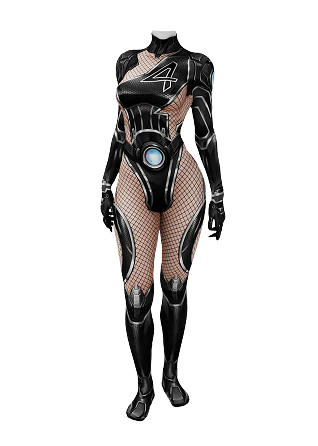 Invisible Woman Susan Storm Costume Marvel Rivals Bodysuit Cosplay for Adult Kids