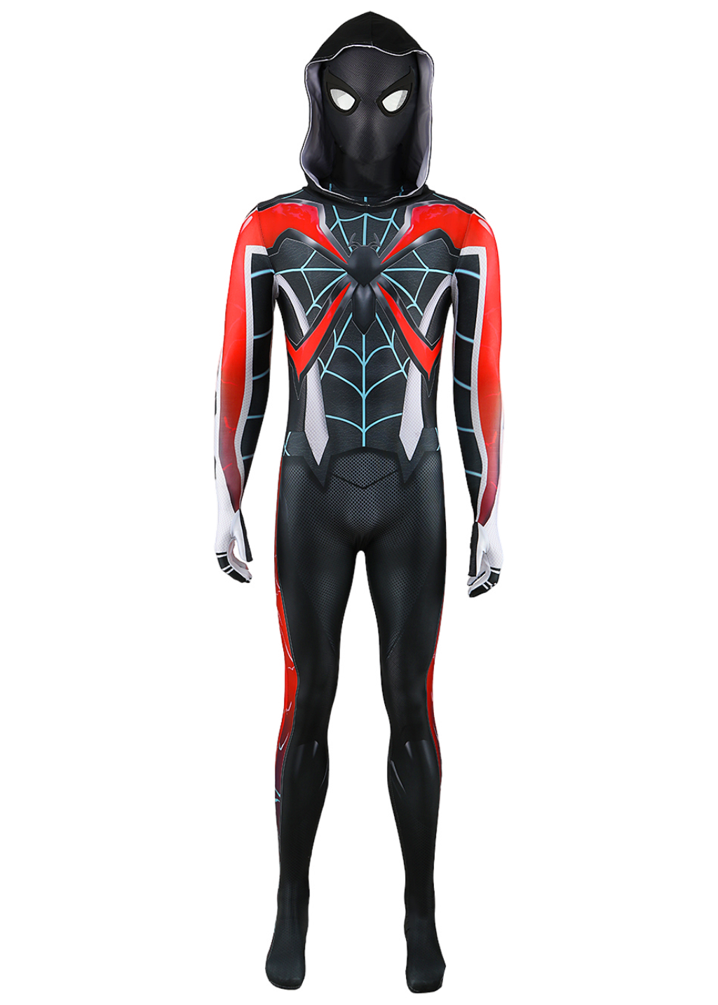 Miles Morales Costume Bodysuit Marvel's Spider-Man 2 Cosplay for Adult Kids Black Ver