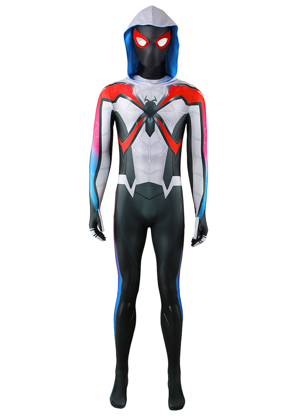 Miles Morales Costume Bodysuit Marvel's Spider-Man 2 Cosplay for Adult Kids White Ver