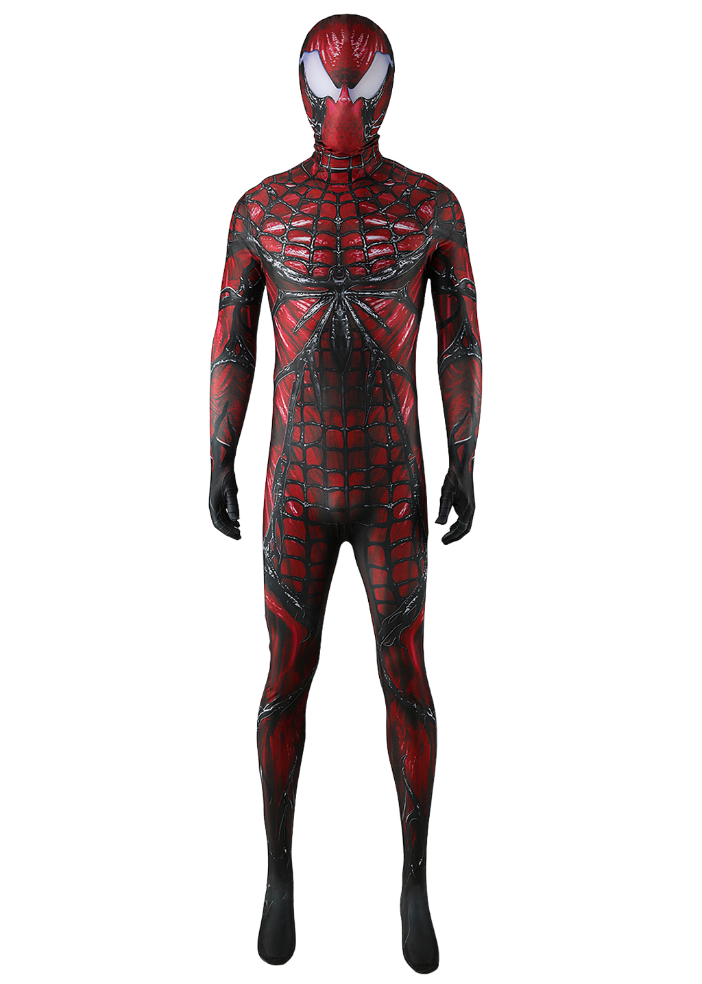 Venom Costume Marvel's Spider-man 2 Bodysuit Cosplay for Adult Kids Black Red Ver