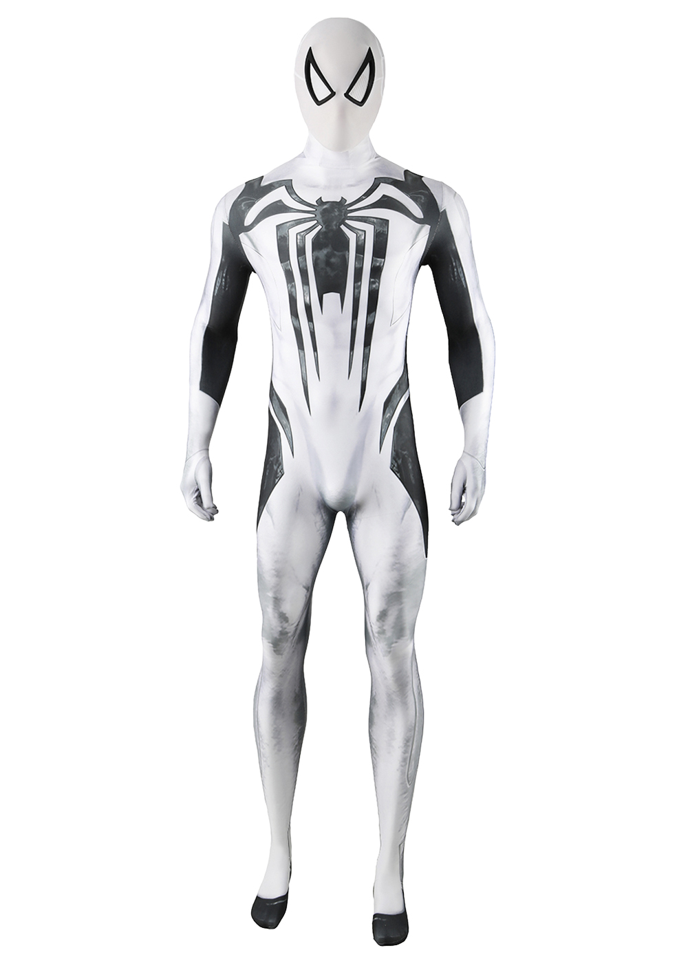 Venom Costume Marvel's Spider-man 2 Bodysuit Cosplay for Adult Kids White Ver.1