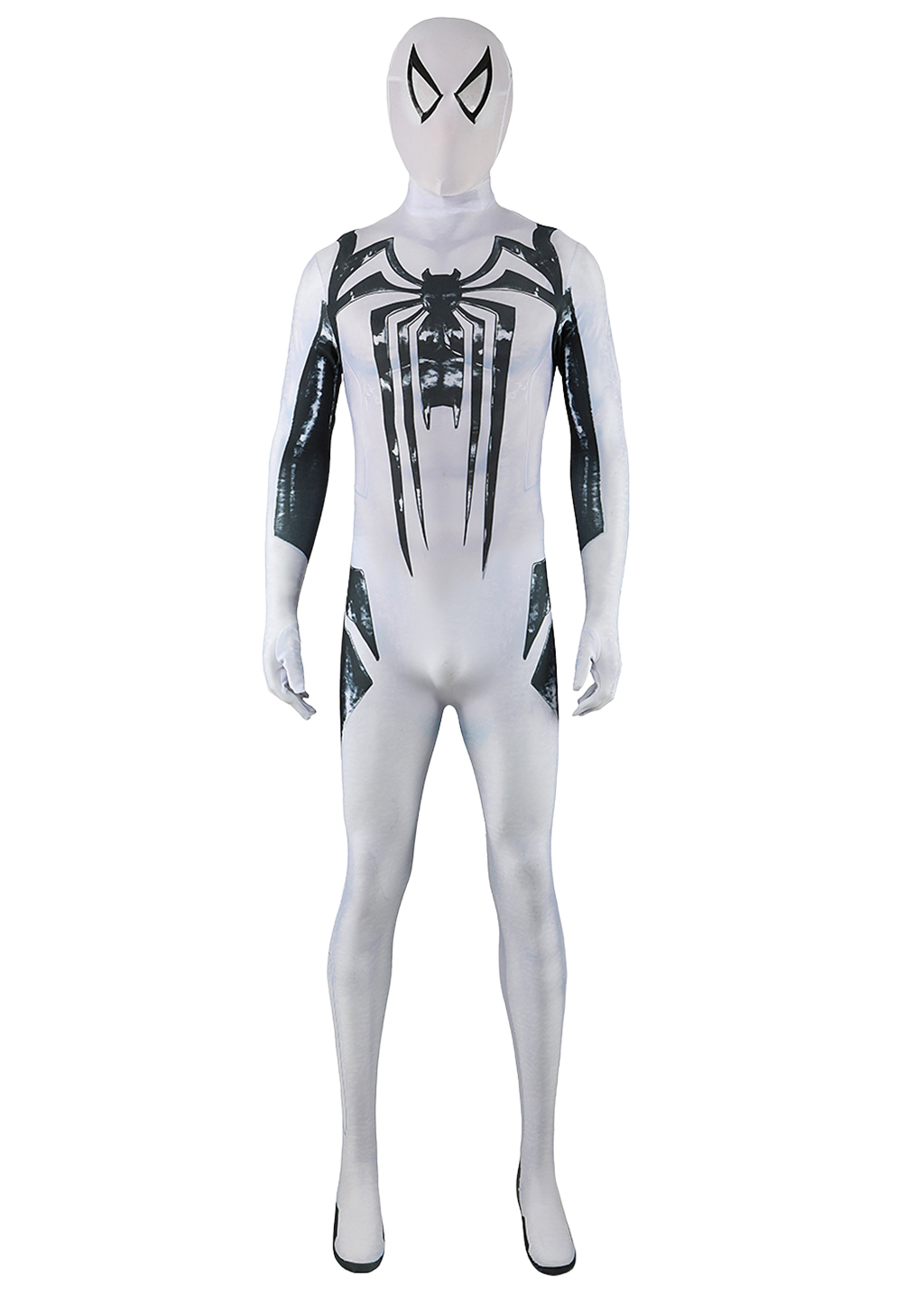 Venom Costume Marvel's Spider-man 2 Bodysuit Cosplay for Adult Kids White Ver