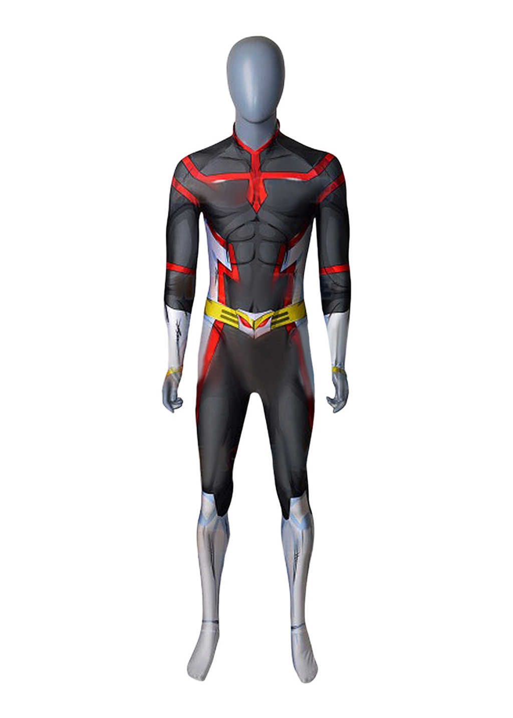 All Might Costume Bodysuit My Hero Academia Cosplay for Adult Kids Gray Ver