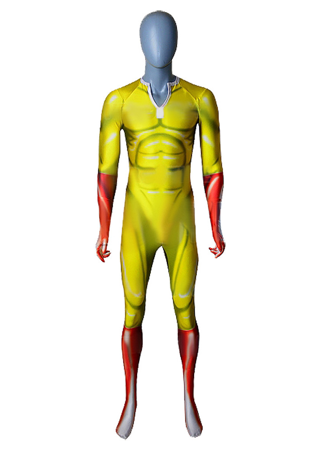 Saitama Costume Bodysuit One-Punch Man Cosplay for Adult Kids