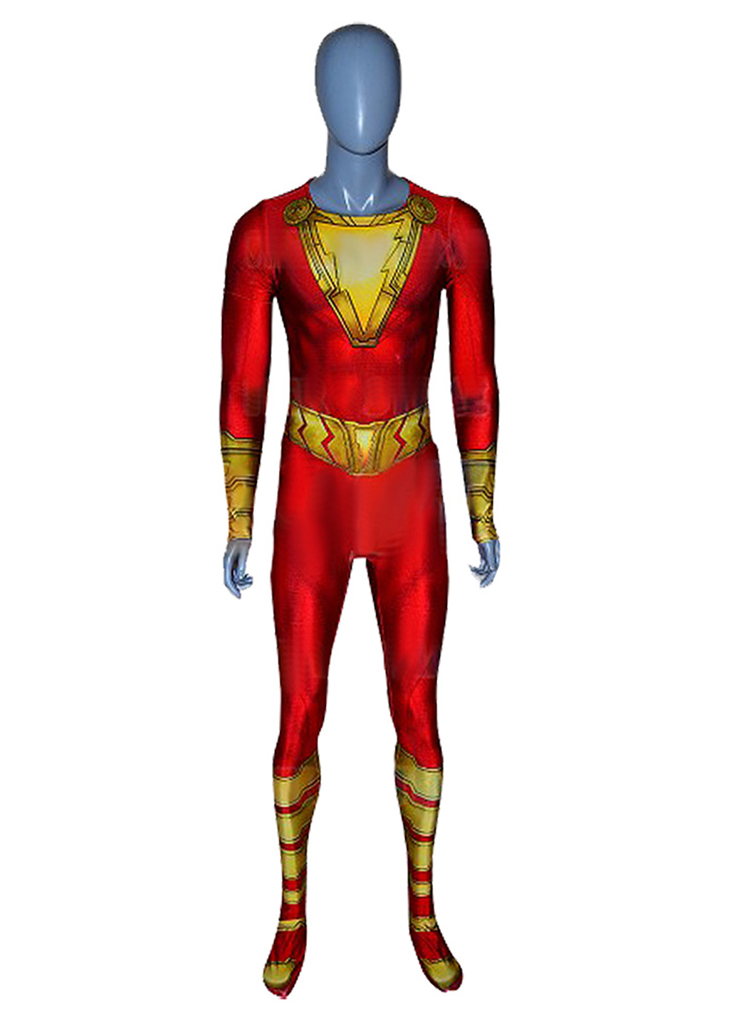 Billy Batson Costume Bodysuit Shazam! Cosplay for Adult Kids