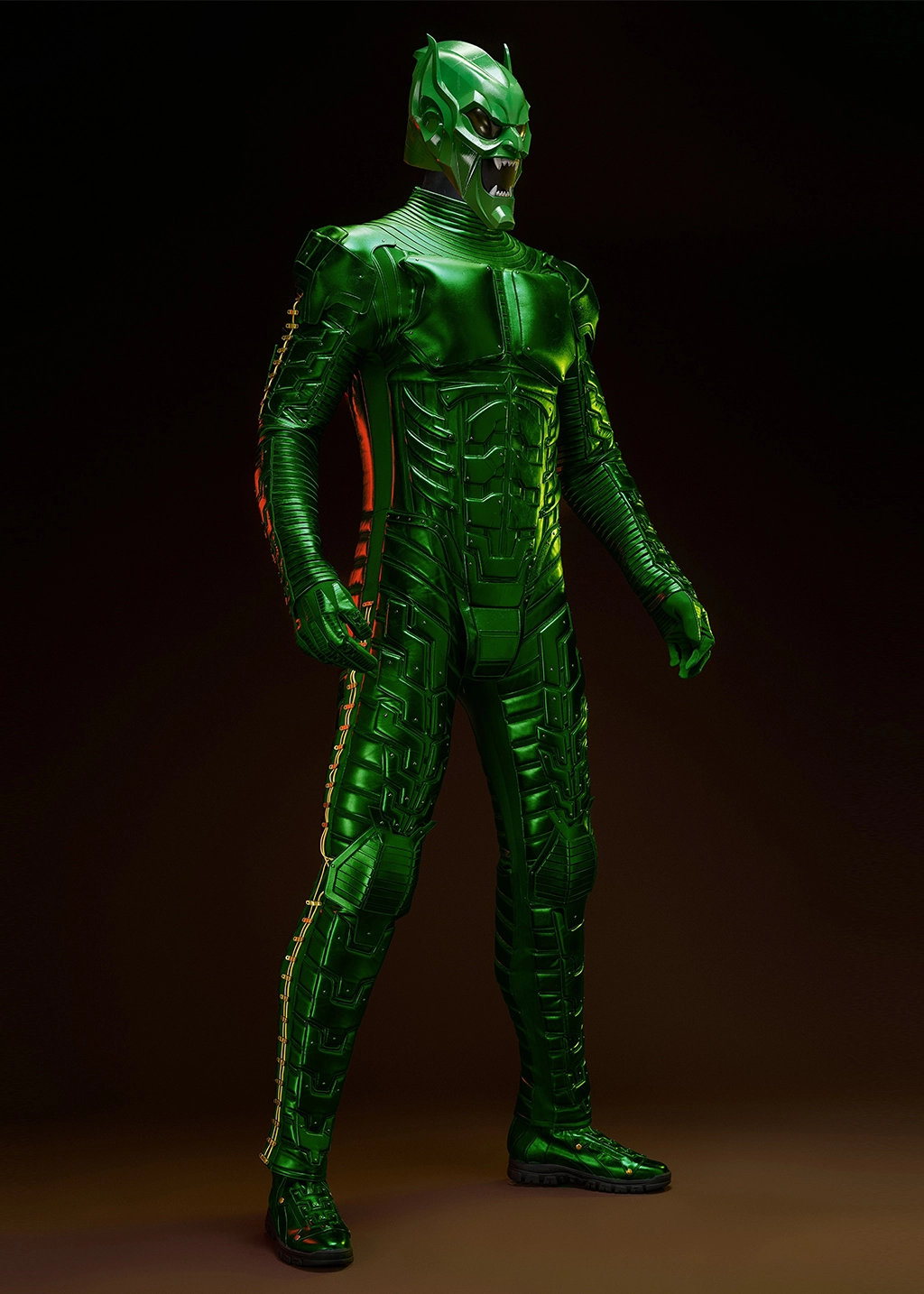 Green Goblin Costume Spider Style Superhero Man 3 Suit Cosplay Upgrade Ver