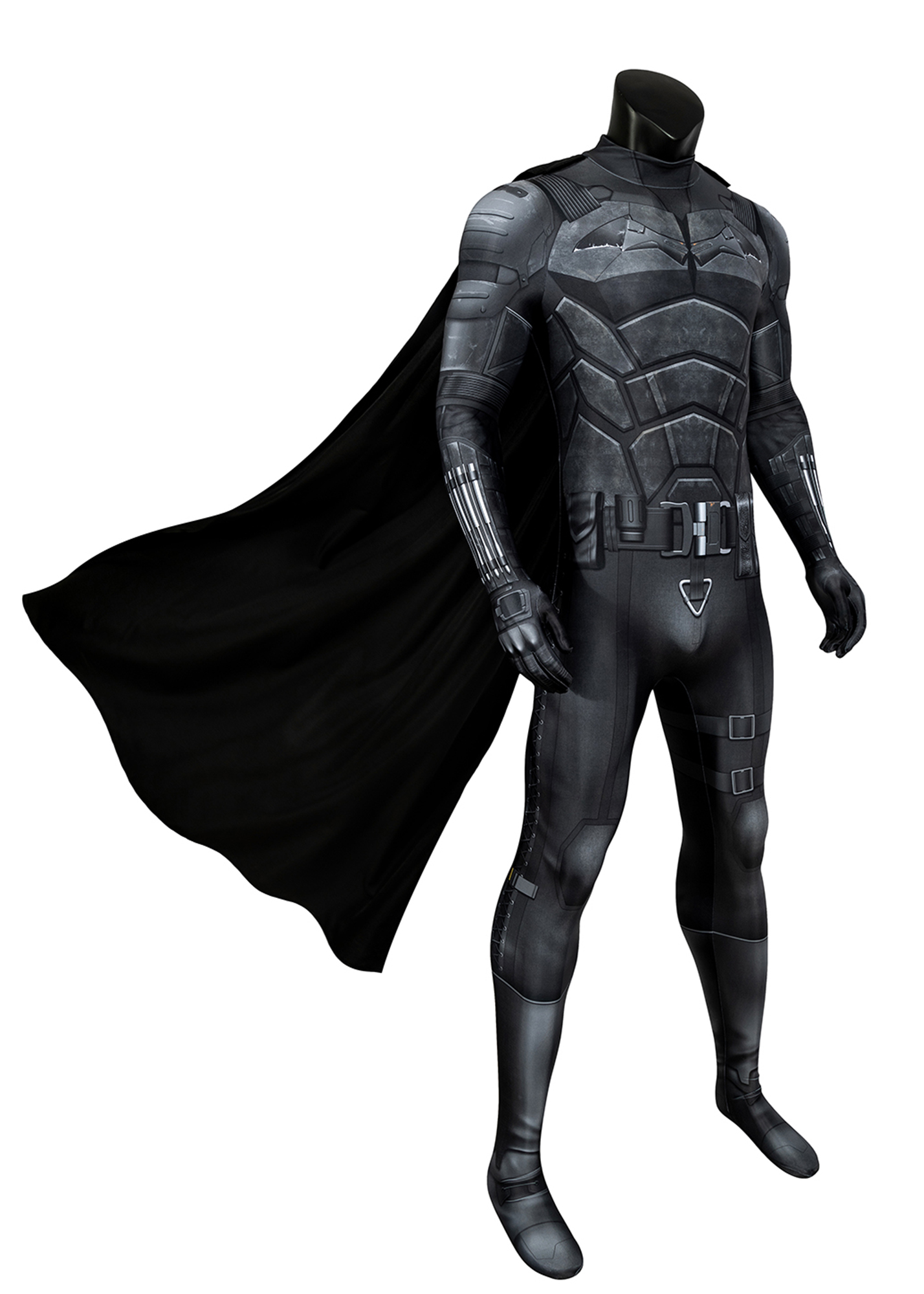 Superhero Bat Style Man Costume Bodysuit Cosplay Robert Pattinson Ver