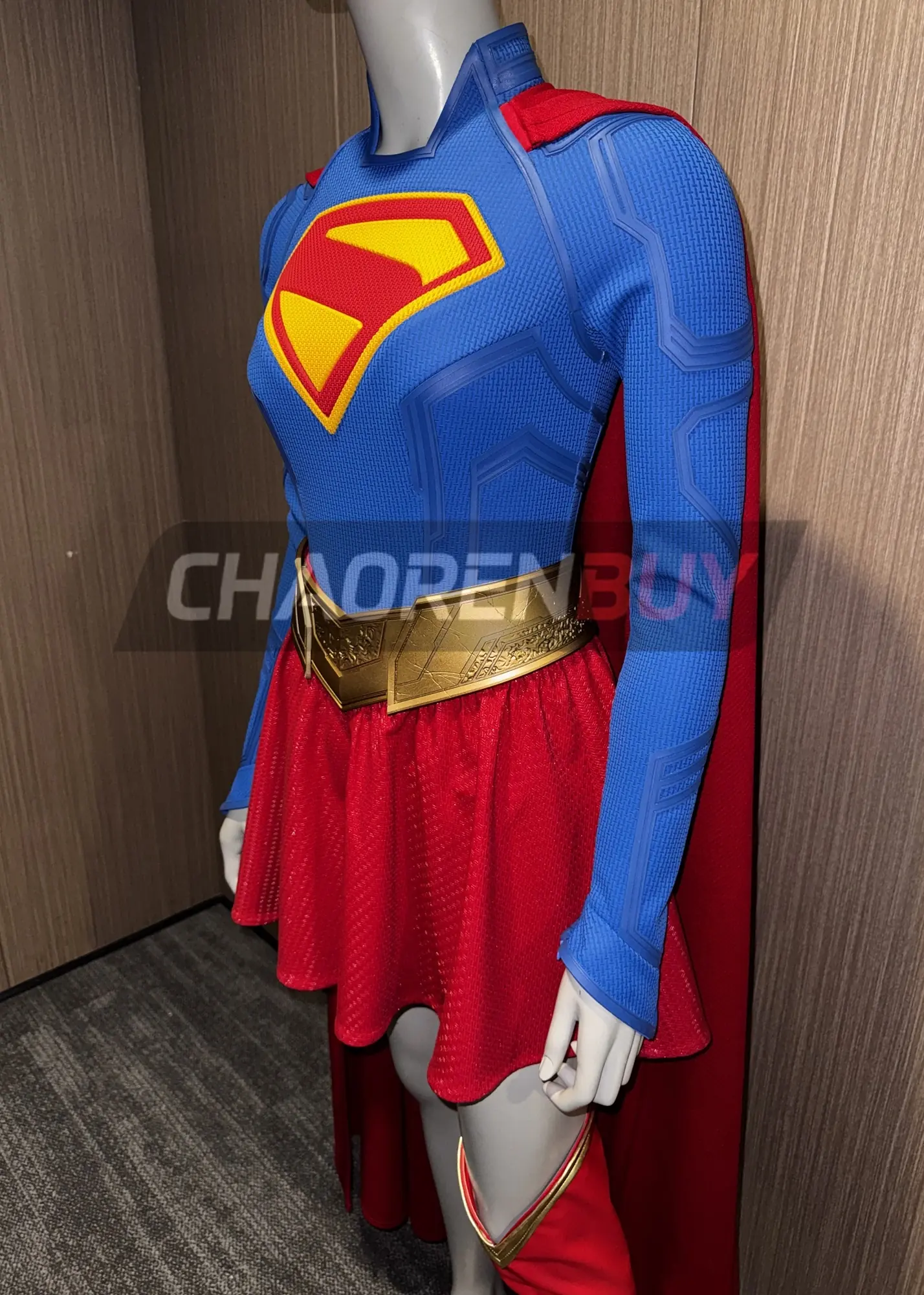 Superhero Girl Costume Suit Cosplay Woman with Coat Upgrade Ver