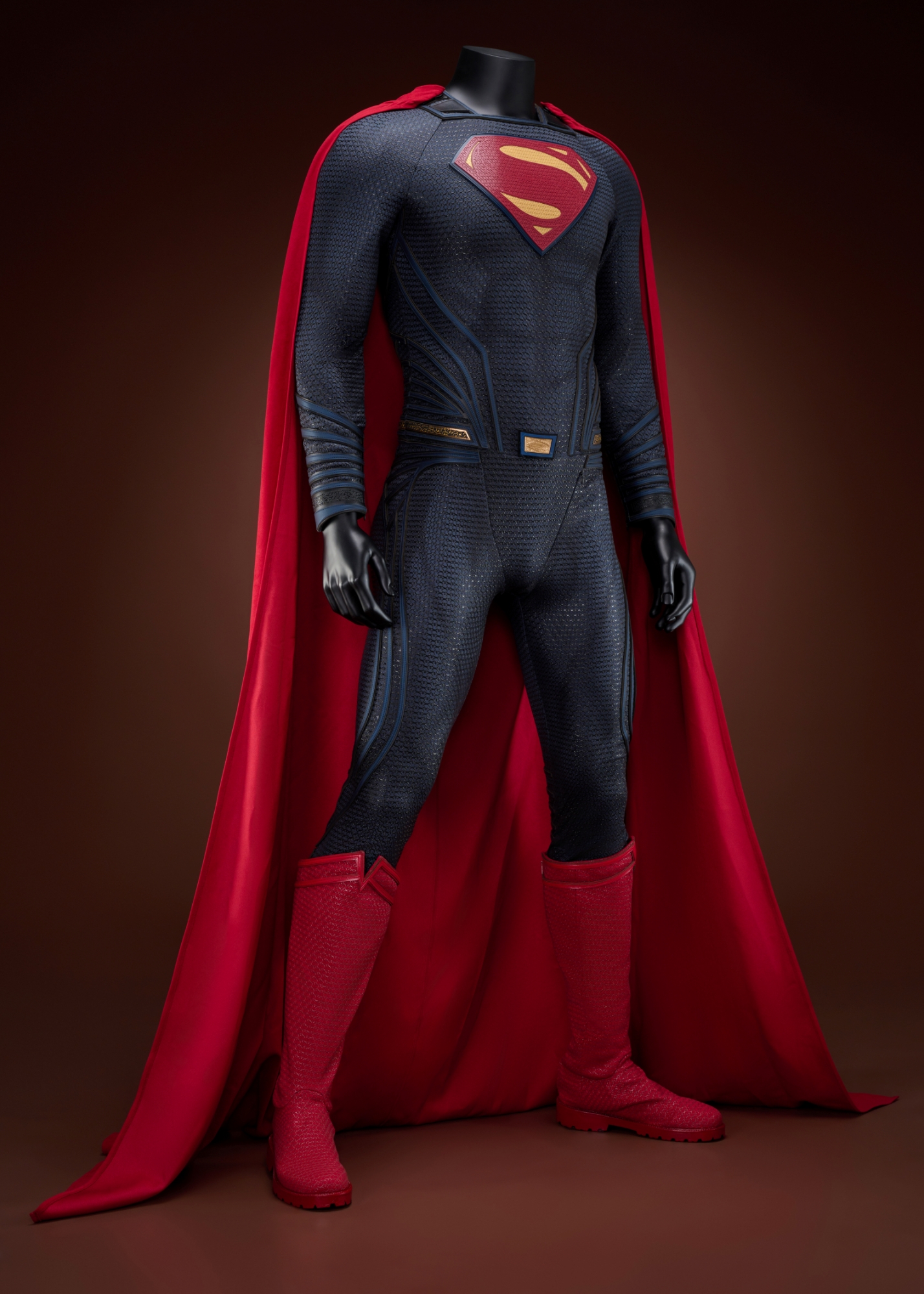 Superhero Man Costume Suit Cosplay Top Level Dark Blue Ver